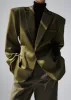 Naima Belted Blazer - Khaki sold by Frankie Shop