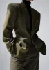 Naima Belted Blazer - Khaki sold by Frankie Shop