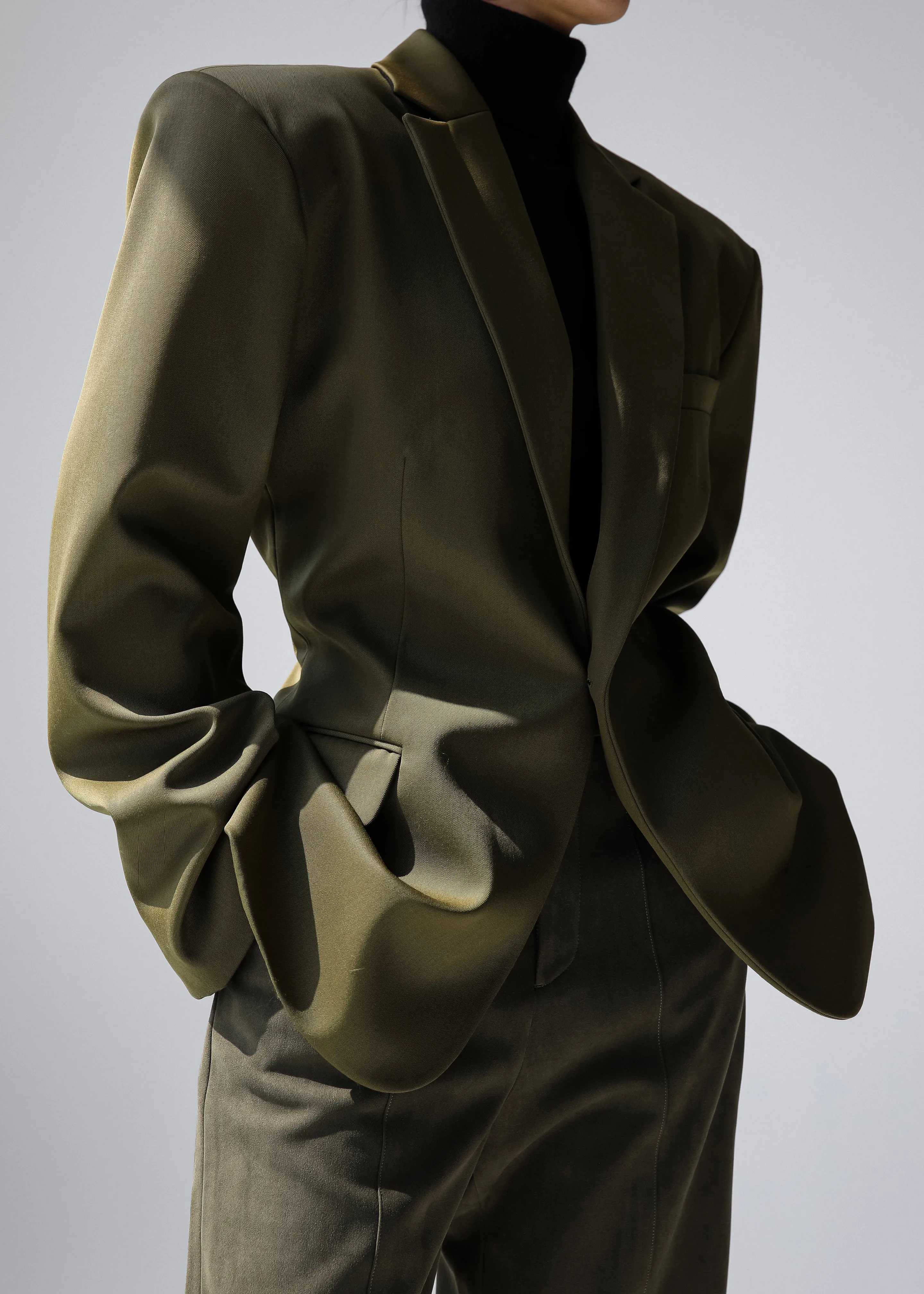 Naima Belted Blazer - Khaki sold by Frankie Shop product image thumbnail 3