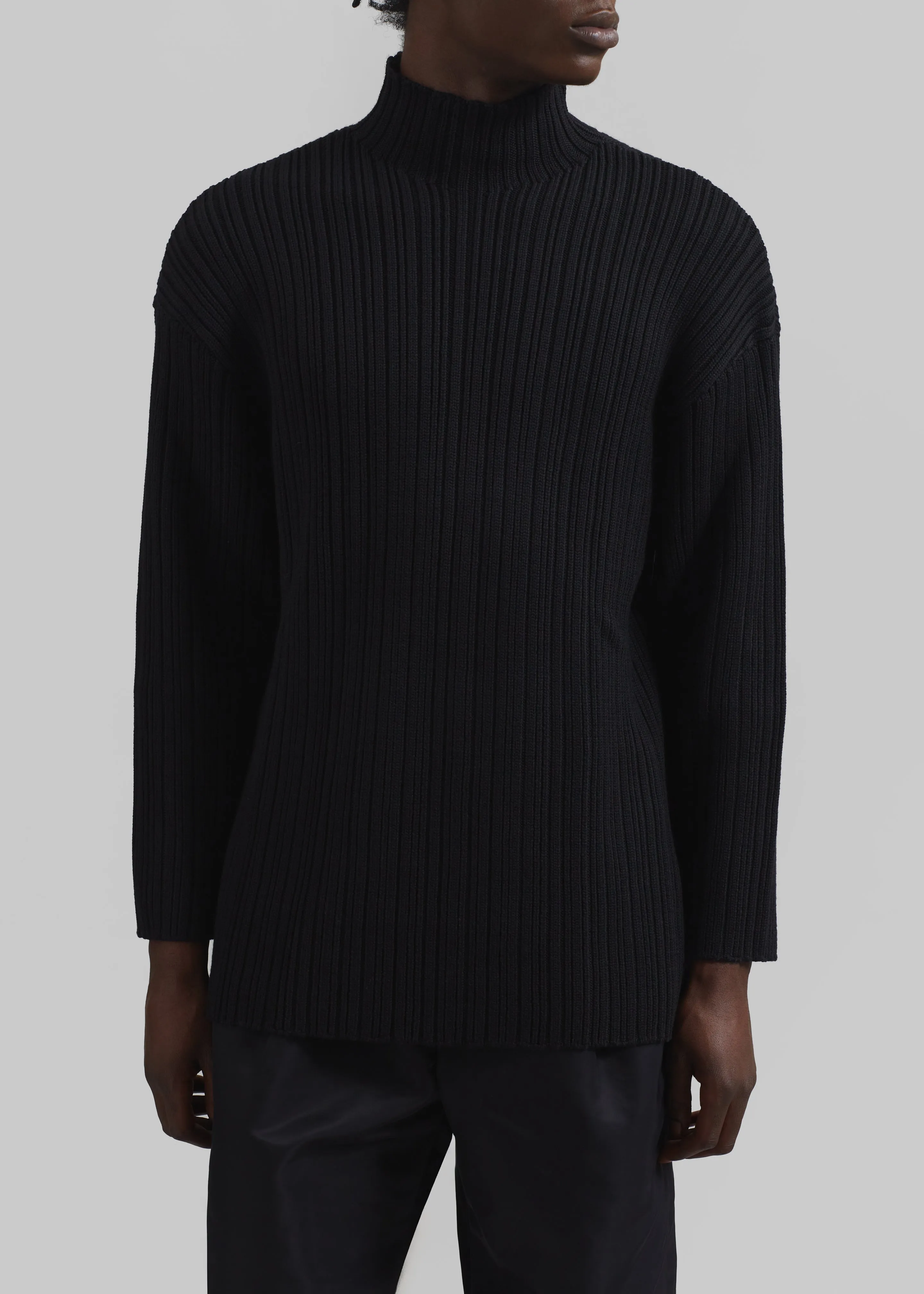 Louis Gabriel Nouchi Mockneck Rib Sweater - Black sold by Frankie Shop product image thumbnail 2