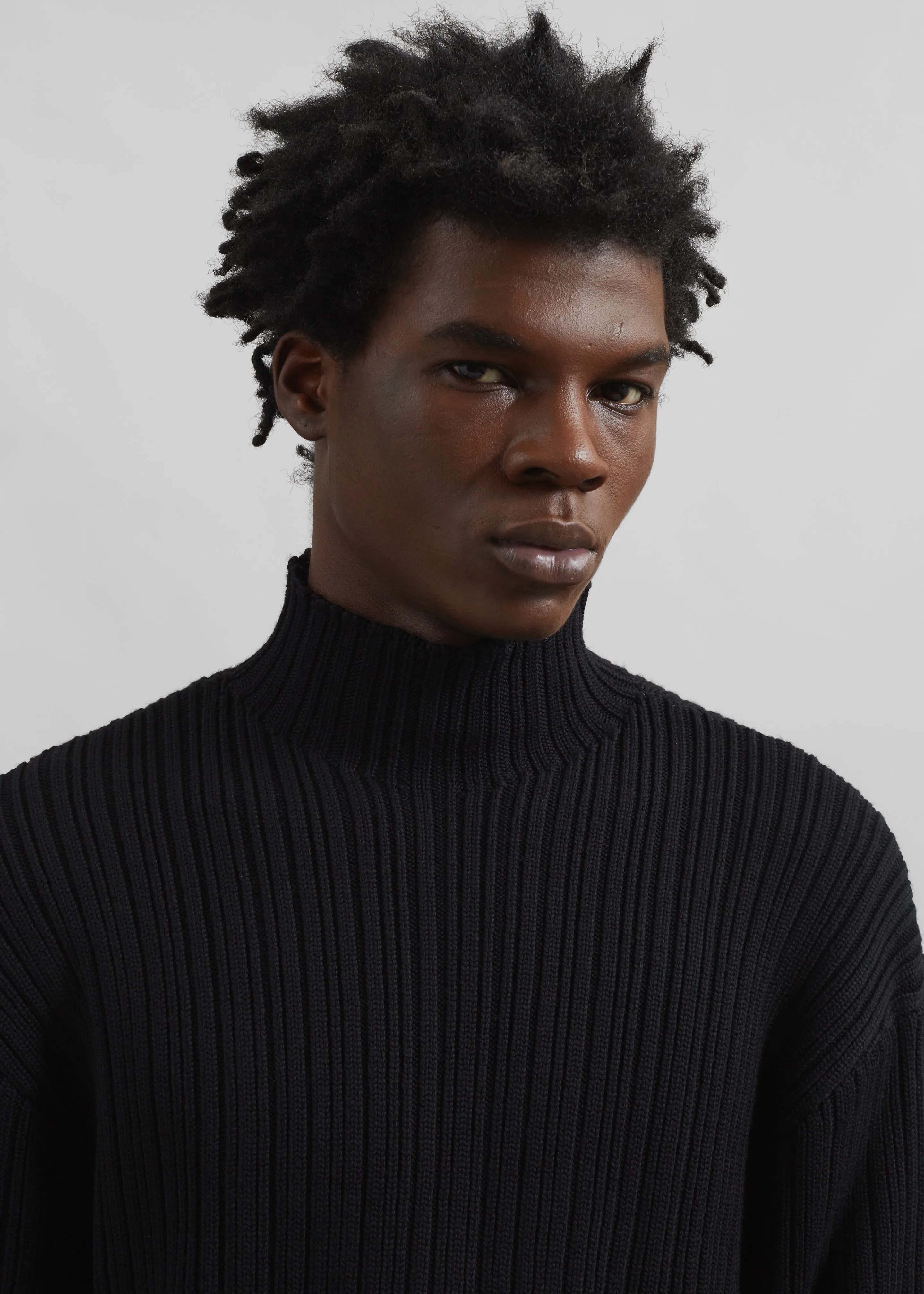 Louis Gabriel Nouchi Mockneck Rib Sweater - Black sold by Frankie Shop product image thumbnail 4