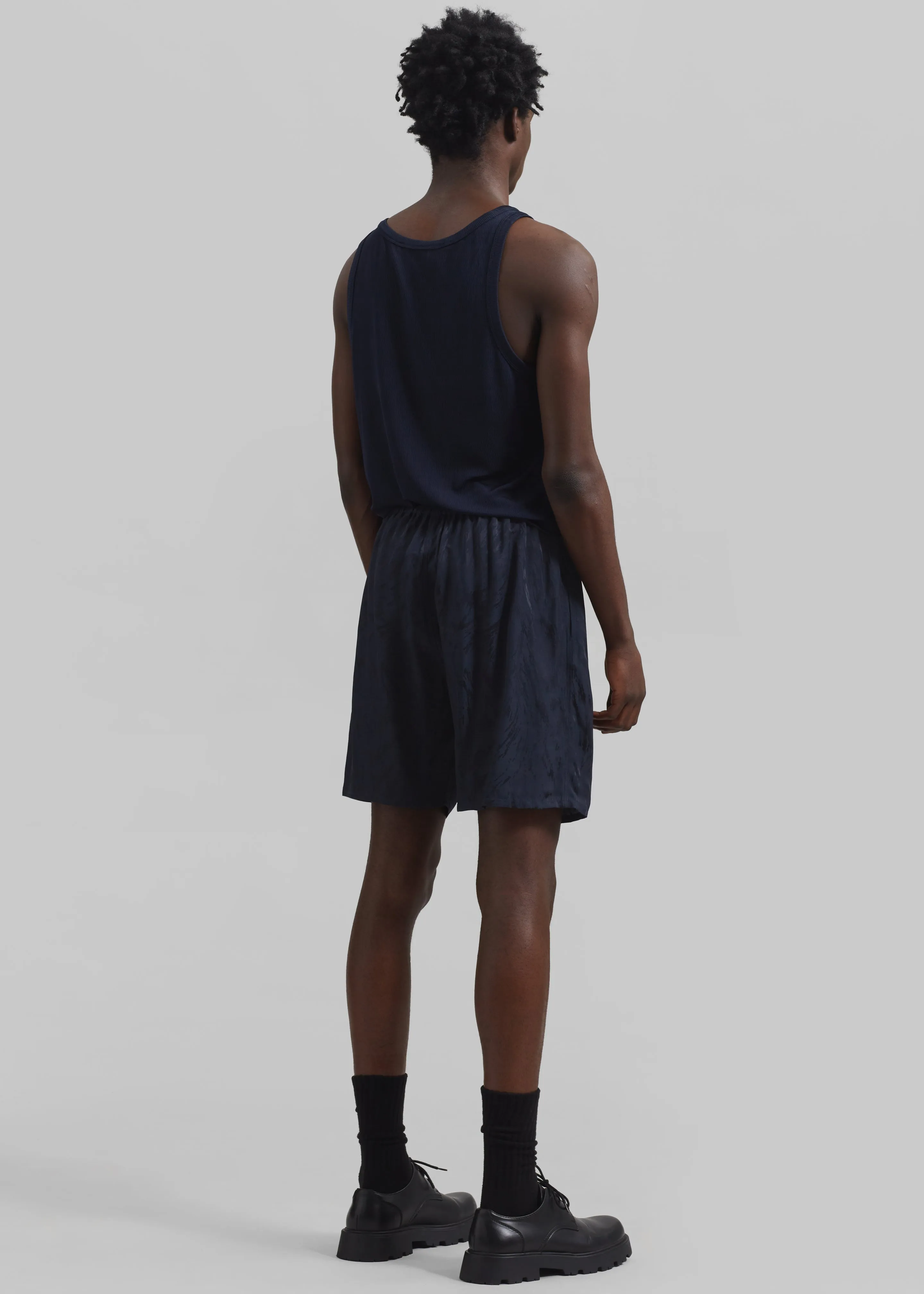 Louis Gabriel Nouchi Large Pyjama Shorts - Night Blue Fur sold by Frankie Shop product image thumbnail 4