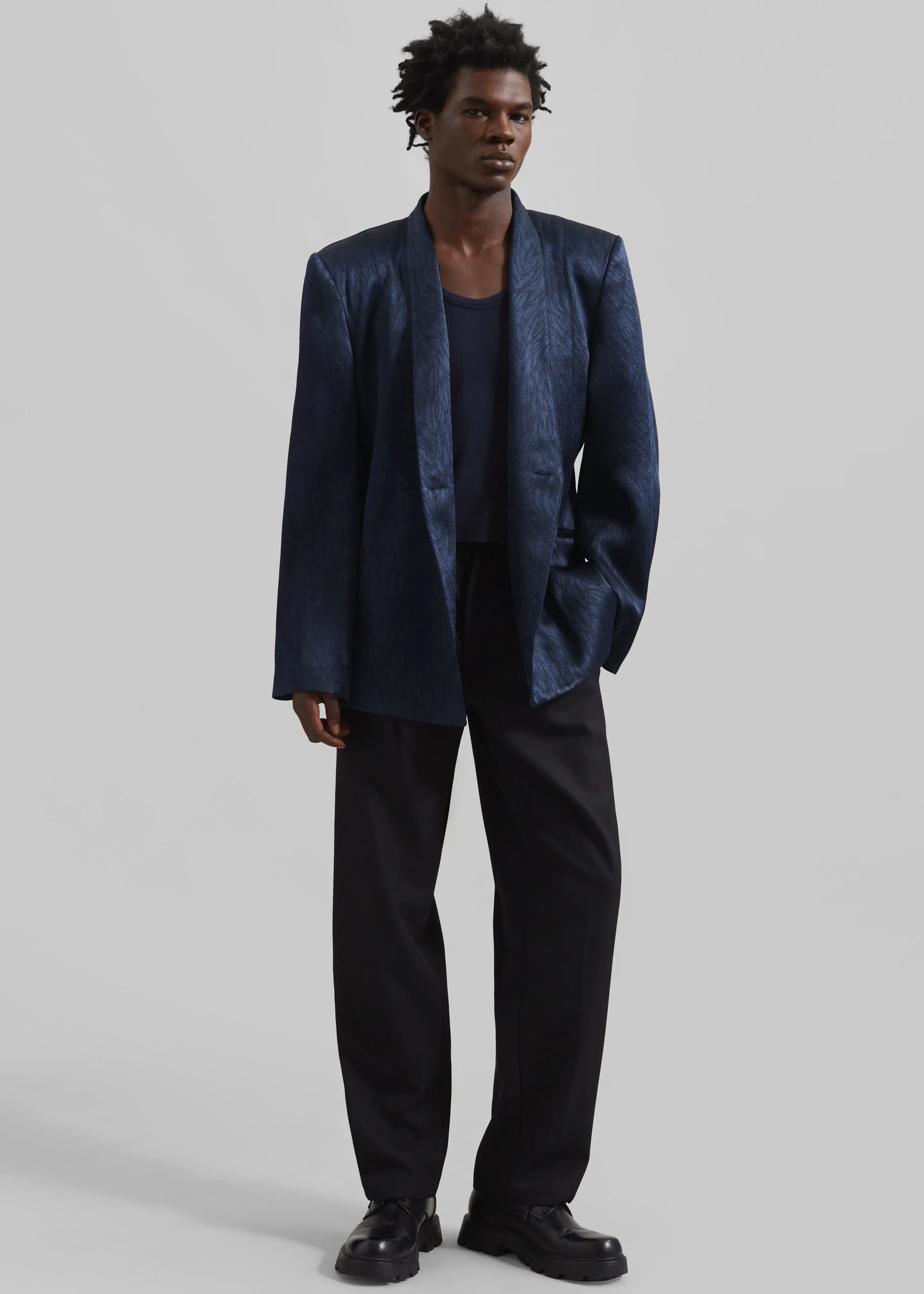 Louis Gabriel Nouchi Draped Collar Fur Jacket - Midnight Fox sold by Frankie Shop product image thumbnail 5