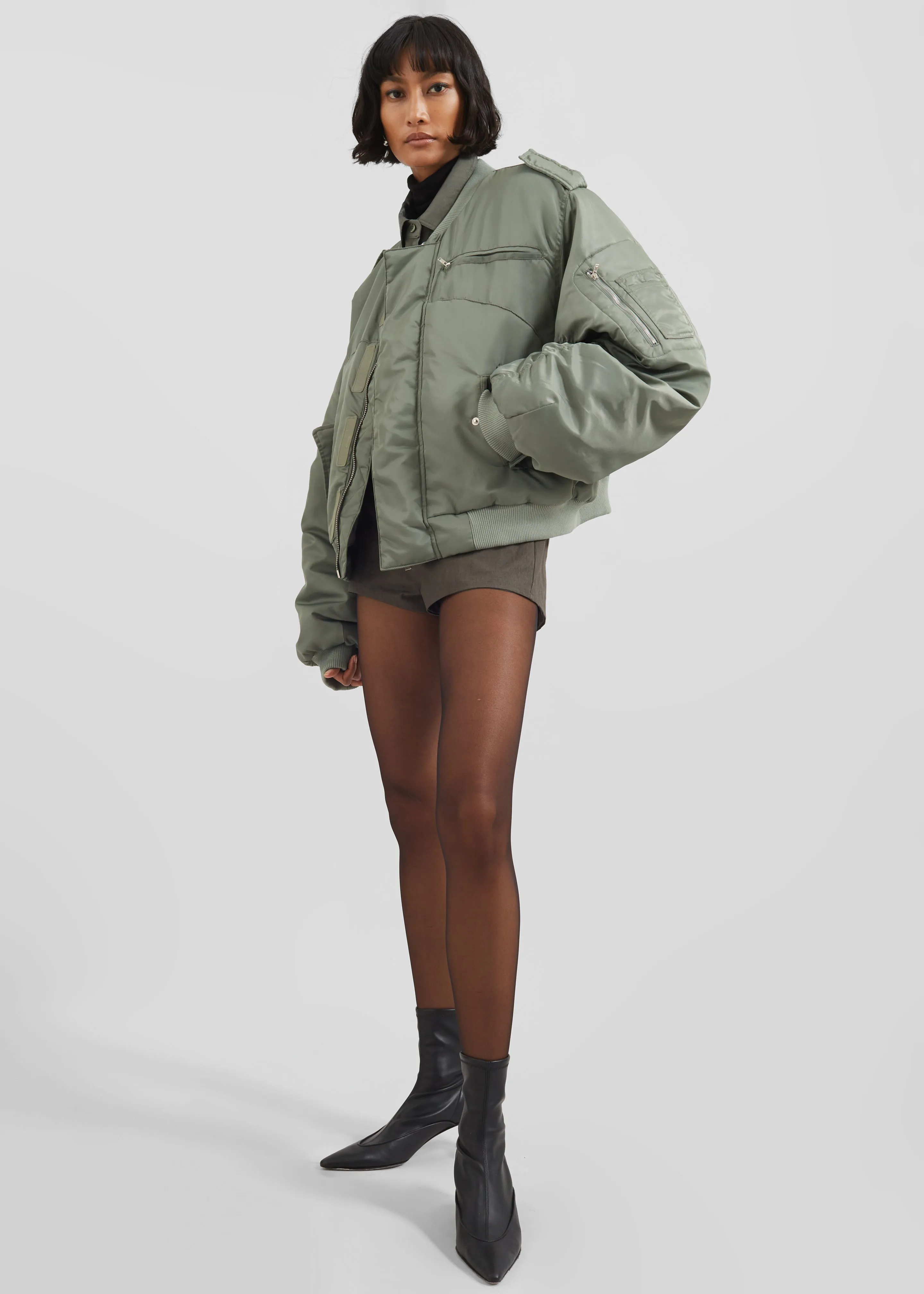 Dalva Bomber Jacket - Sage sold by Frankie Shop product image thumbnail 2