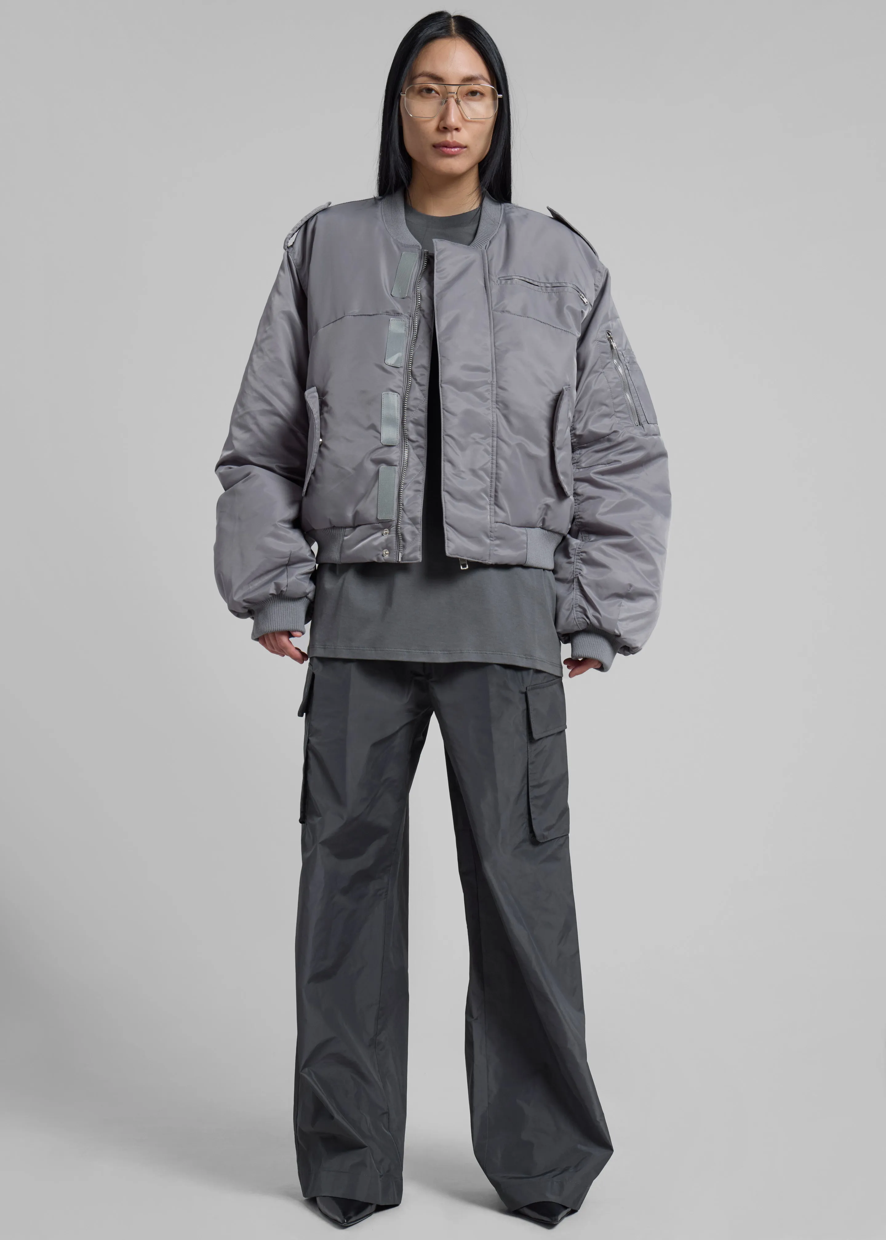 Dalva Bomber Jacket - Light Grey sold by Frankie Shop product image thumbnail 2