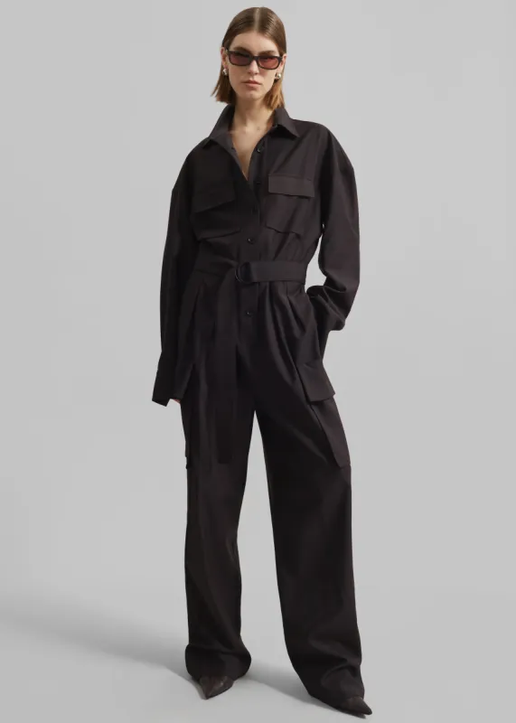 Suzie Jumpsuit - Brown sold by Frankie Shop