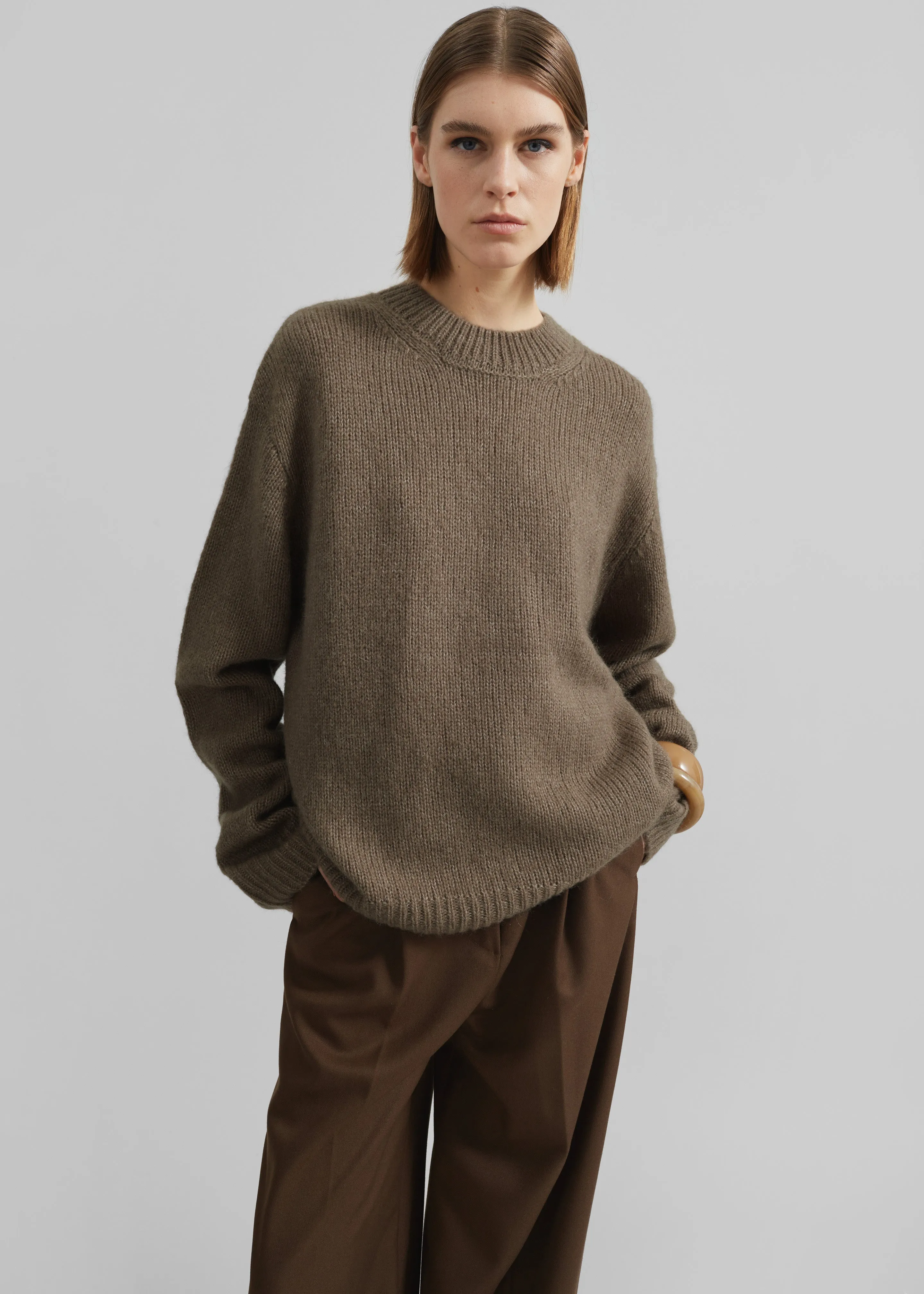 Eidra Crewneck Sweater - Taupe sold by Frankie Shop product image thumbnail 4