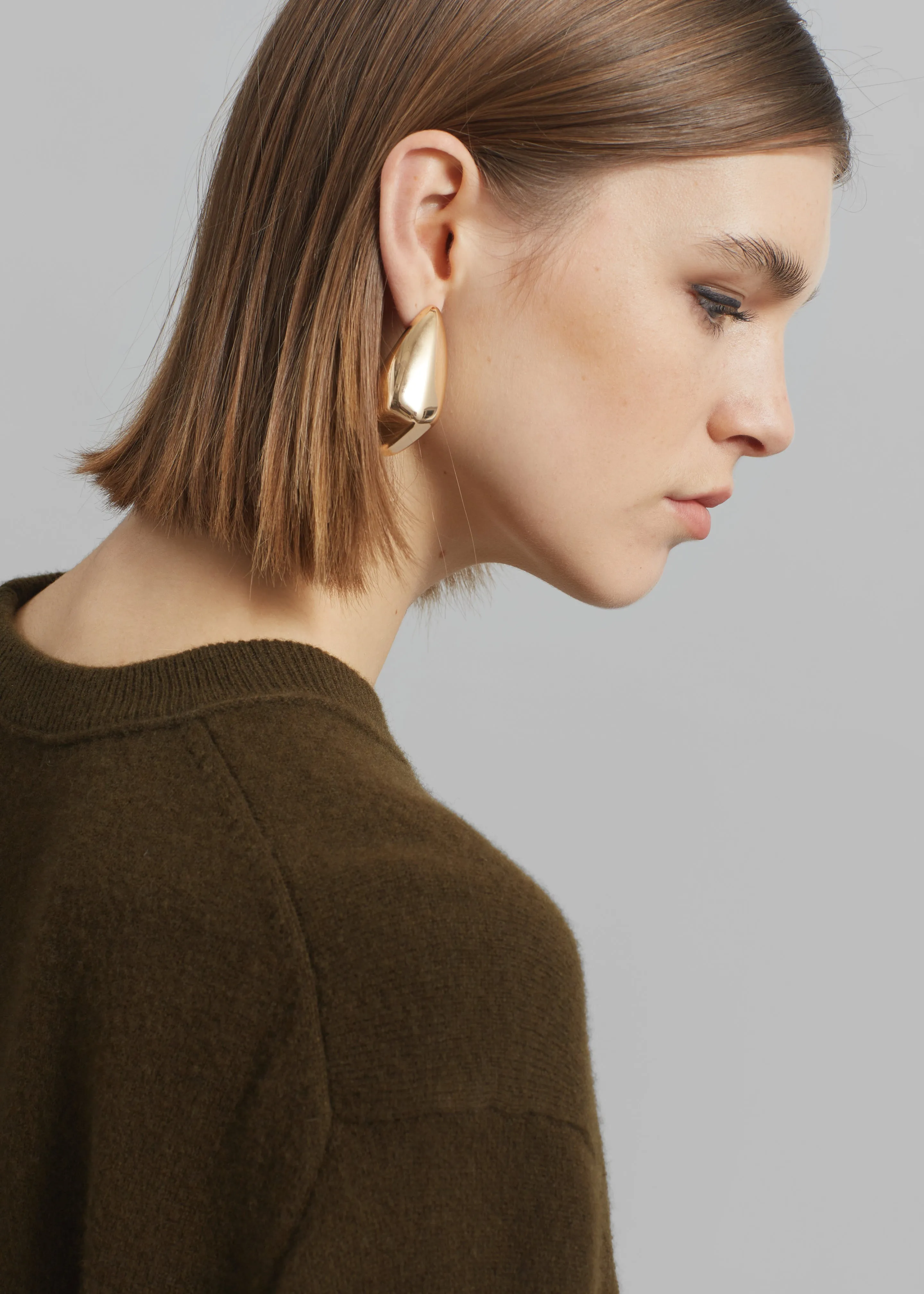 Isar Wool Crewneck Sweater - Khaki sold by Frankie Shop product image thumbnail 4