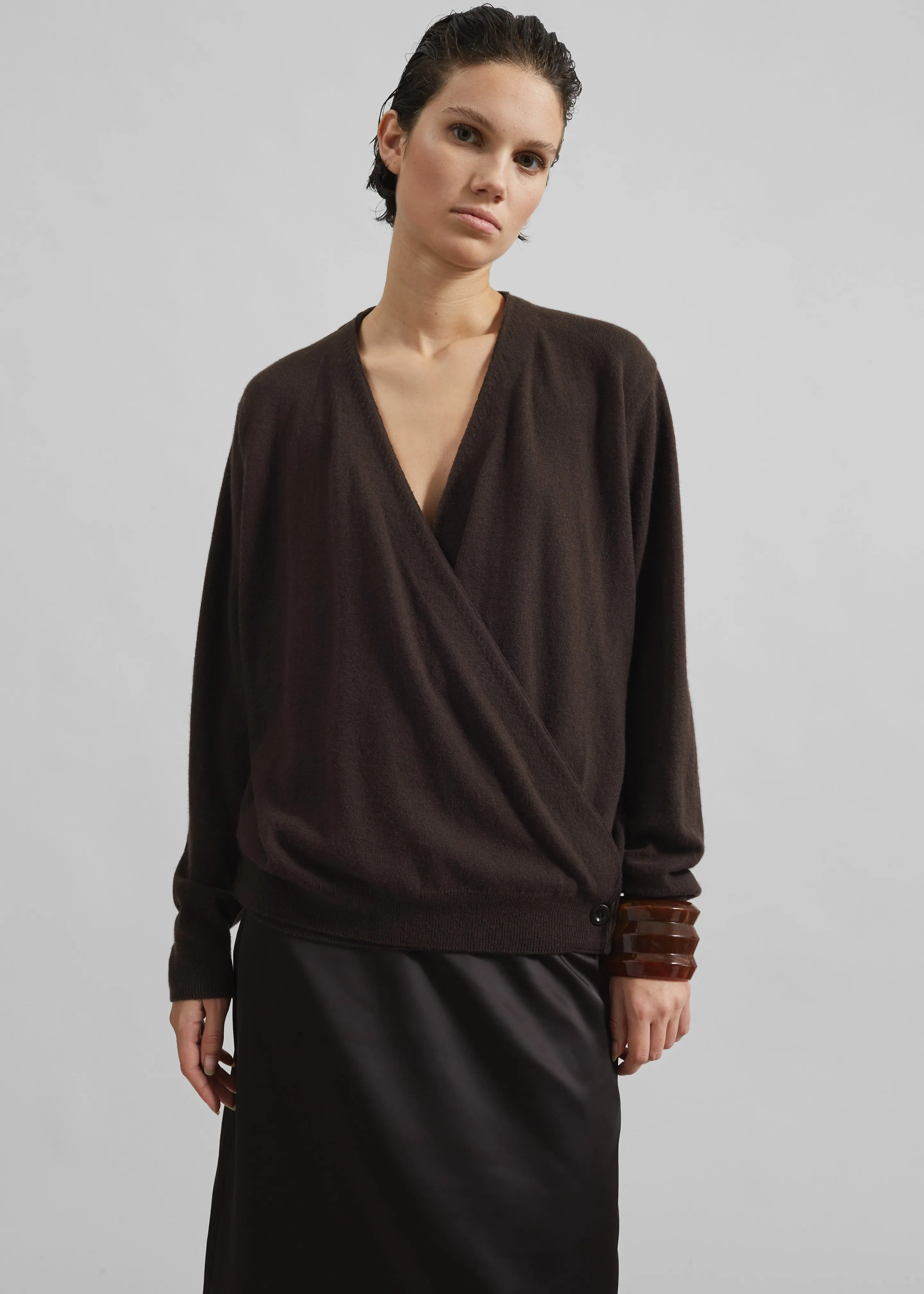 Albi Wrap Cardigan - Brown sold by Frankie Shop product image thumbnail 5