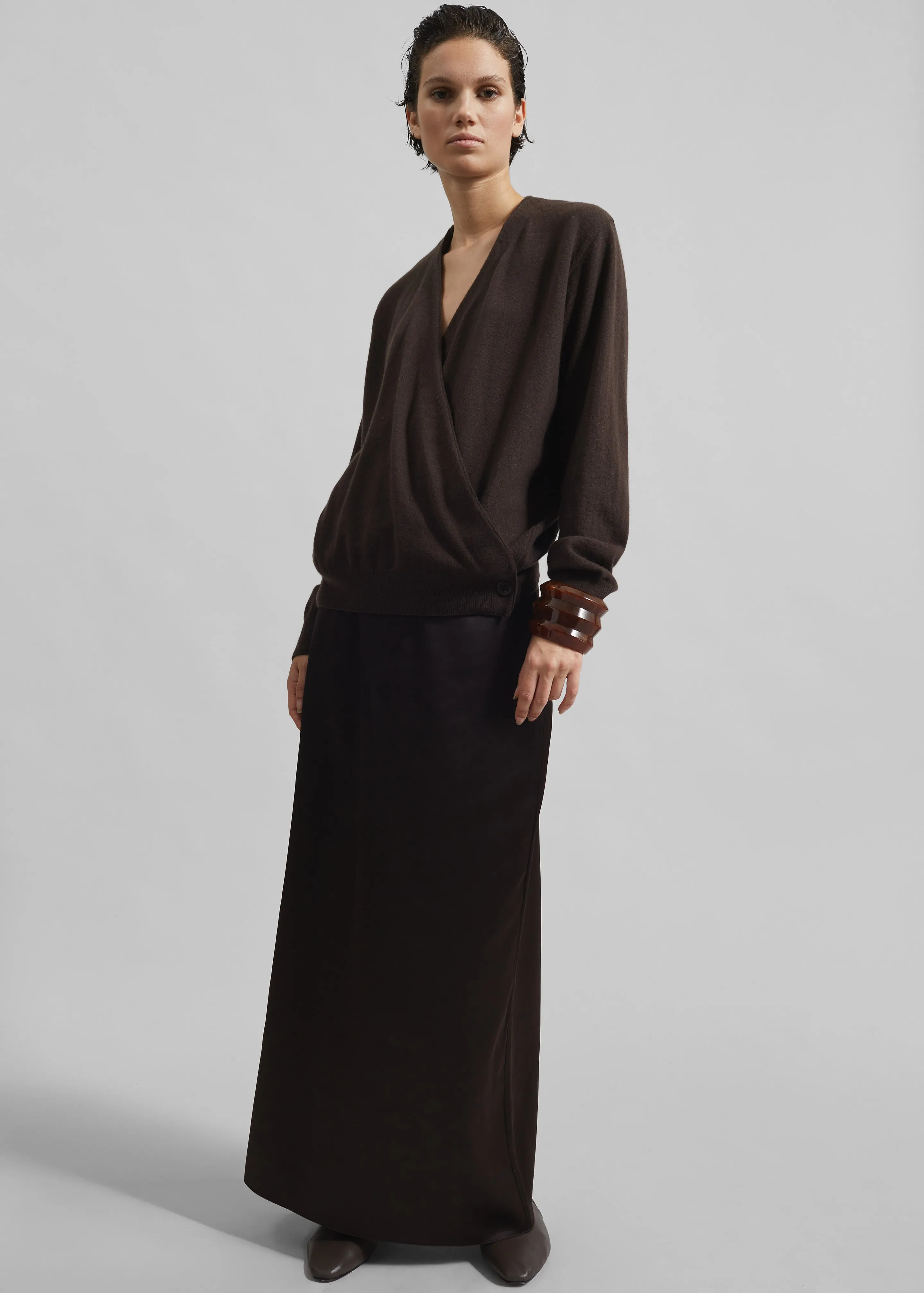 Albi Wrap Cardigan - Brown sold by Frankie Shop product image thumbnail 2
