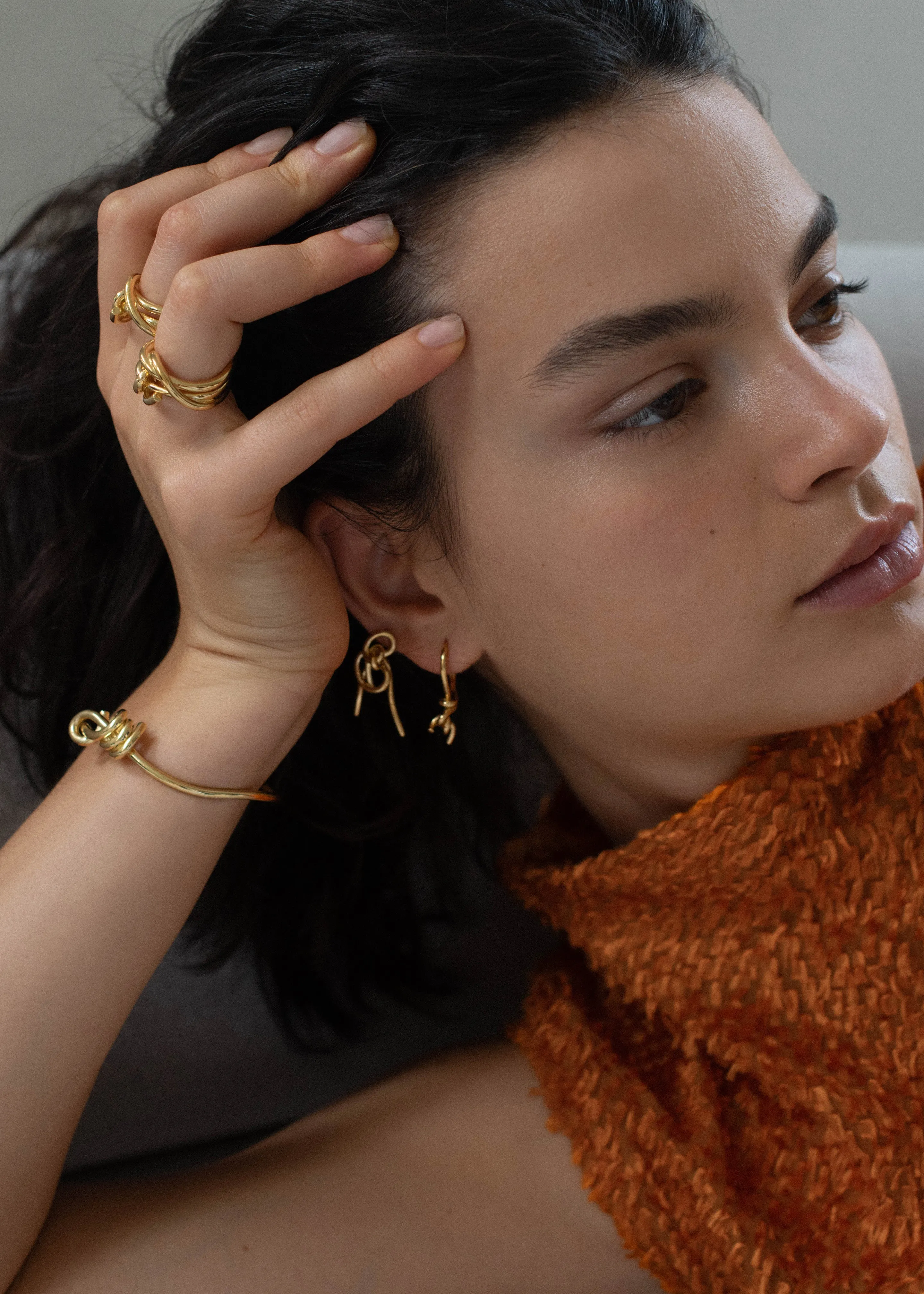 Completedworks V037 Thread Cuff Bracelet - Gold sold by Frankie Shop product image thumbnail 2