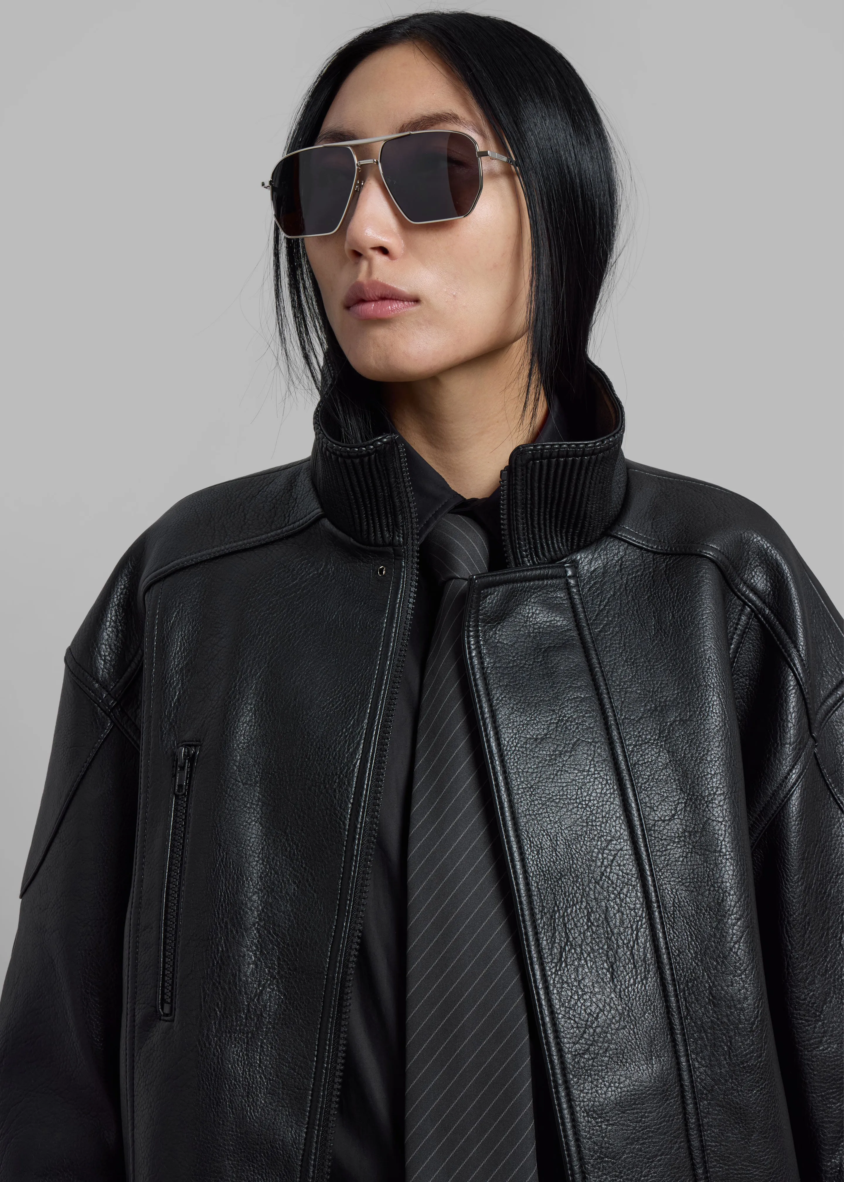 Zion Quilted Bomber Jacket - Black sold by Frankie Shop product image thumbnail 3