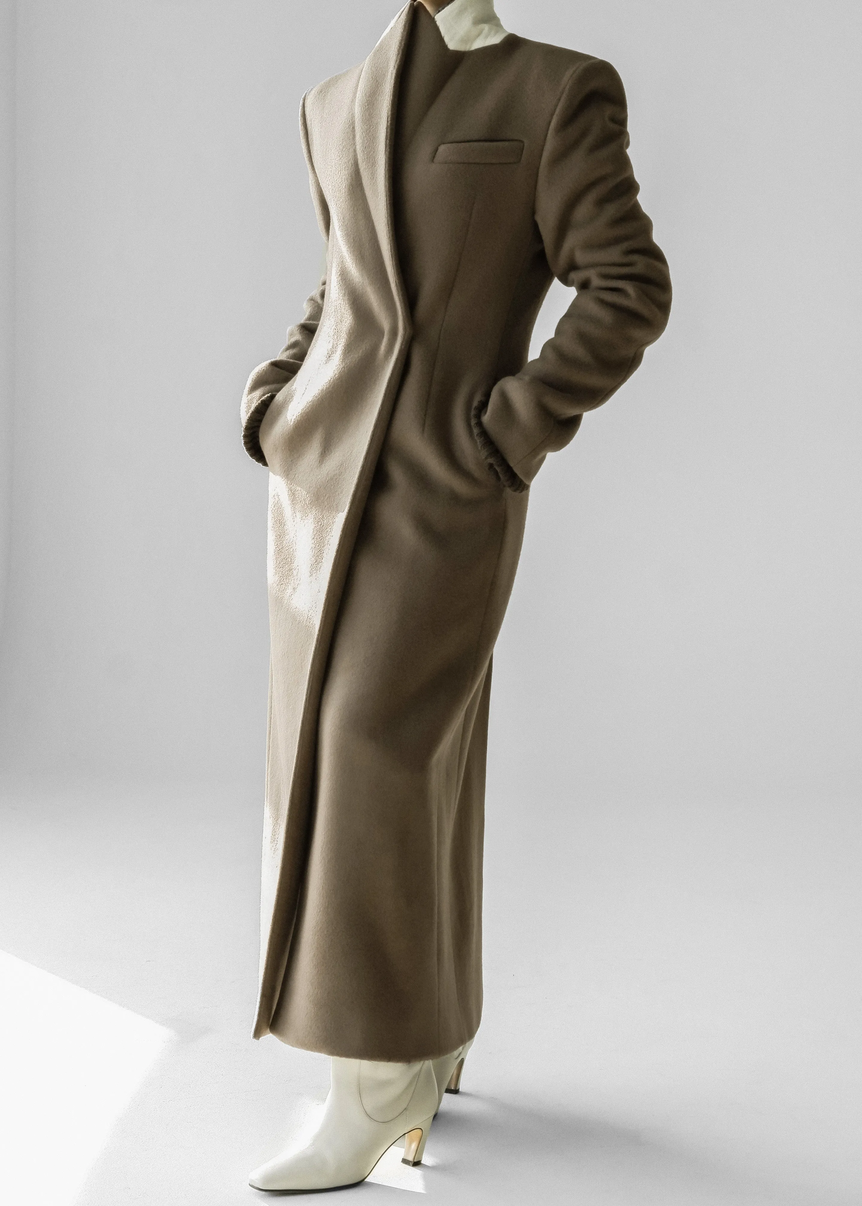Melva Long Coat - Taupe sold by Frankie Shop product image thumbnail 5