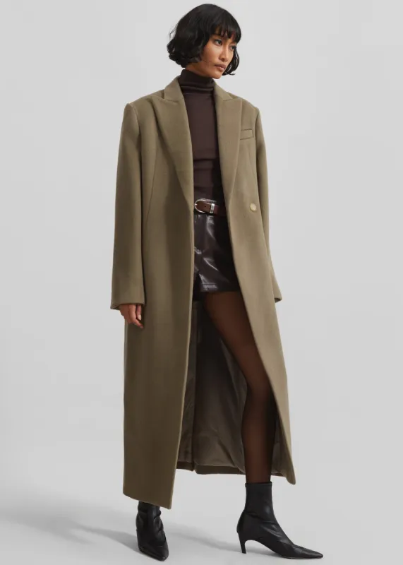Melva Long Coat - Taupe sold by Frankie Shop