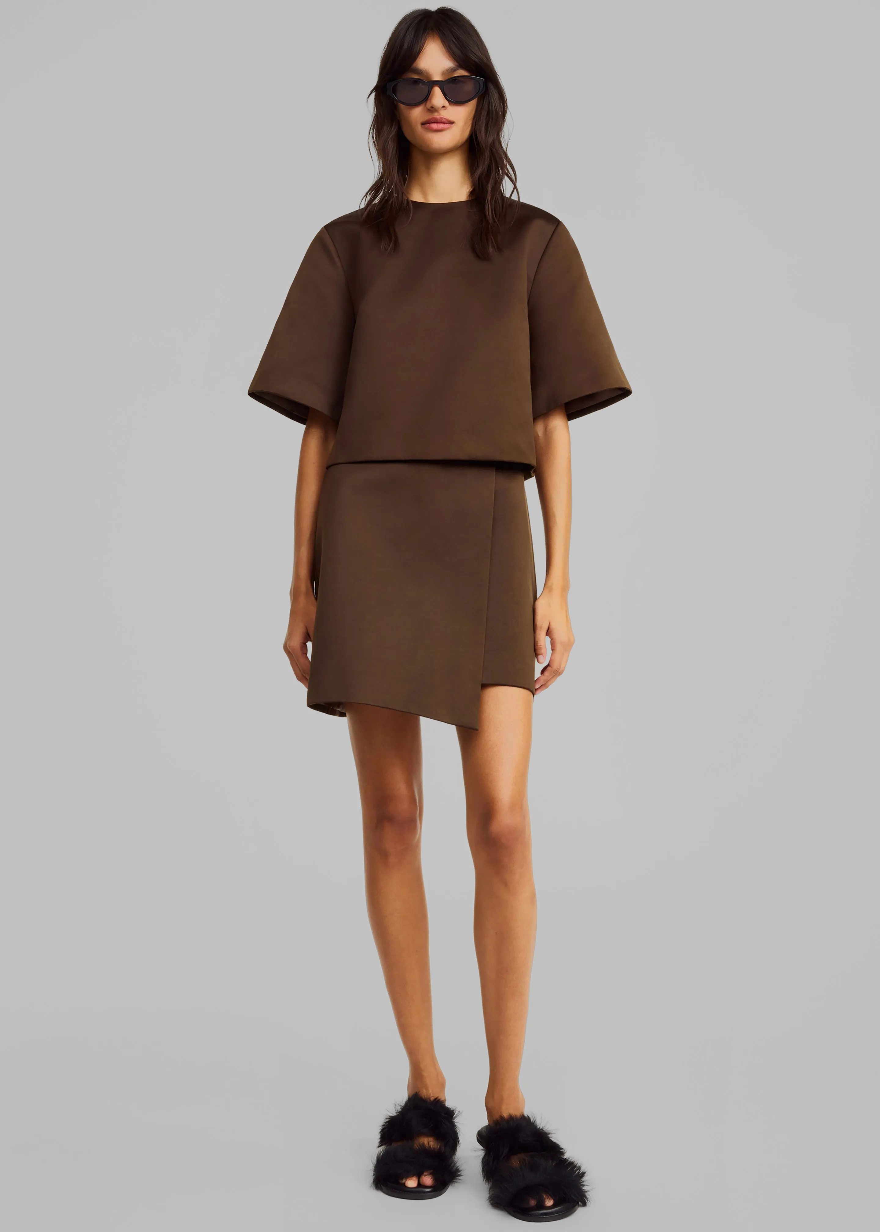 By Malene Birger Raye Skirt - Dark Mahogany sold by Frankie Shop product image thumbnail 3