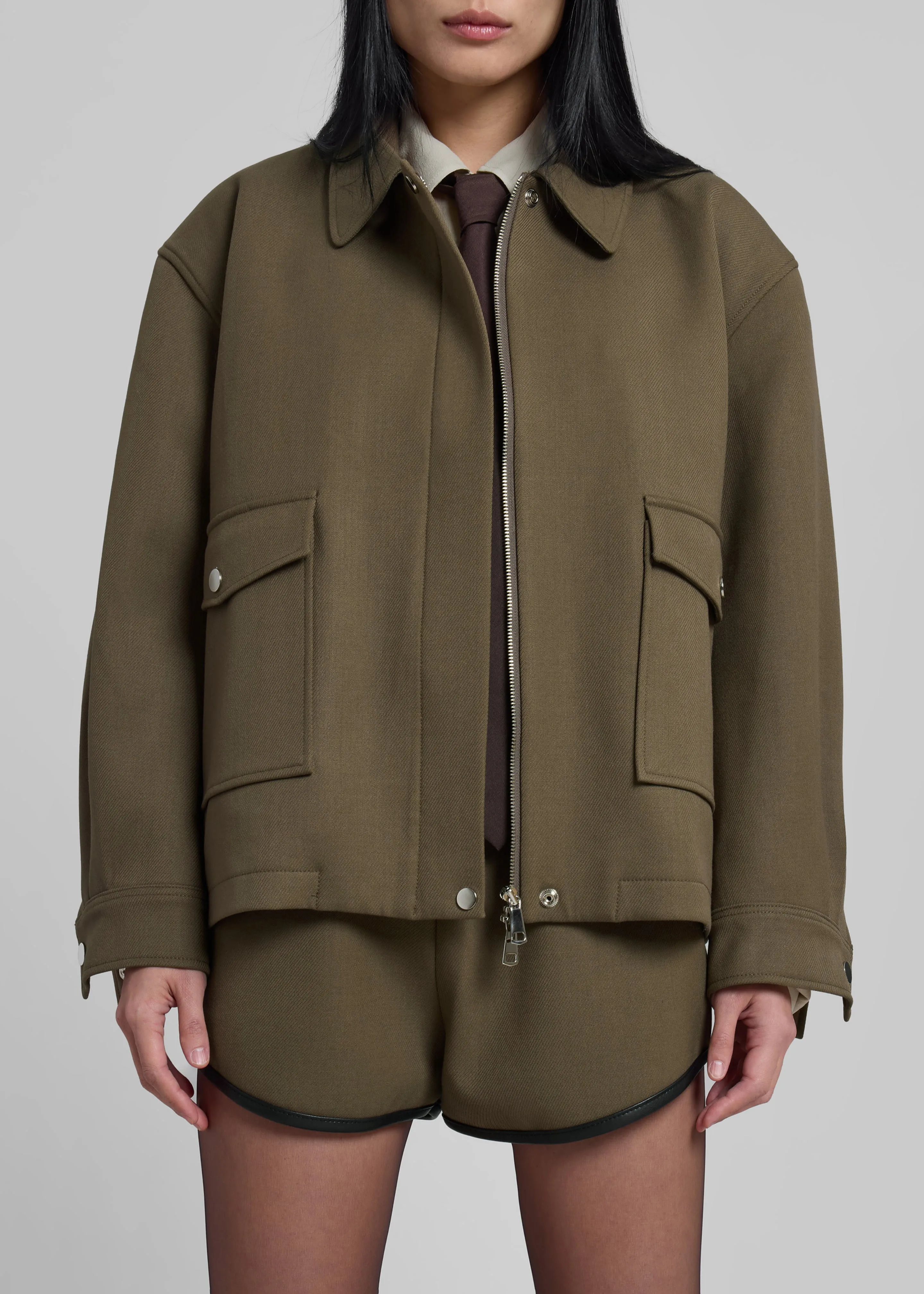 Neri Cropped Jacket - Khaki sold by Frankie Shop product image thumbnail 3