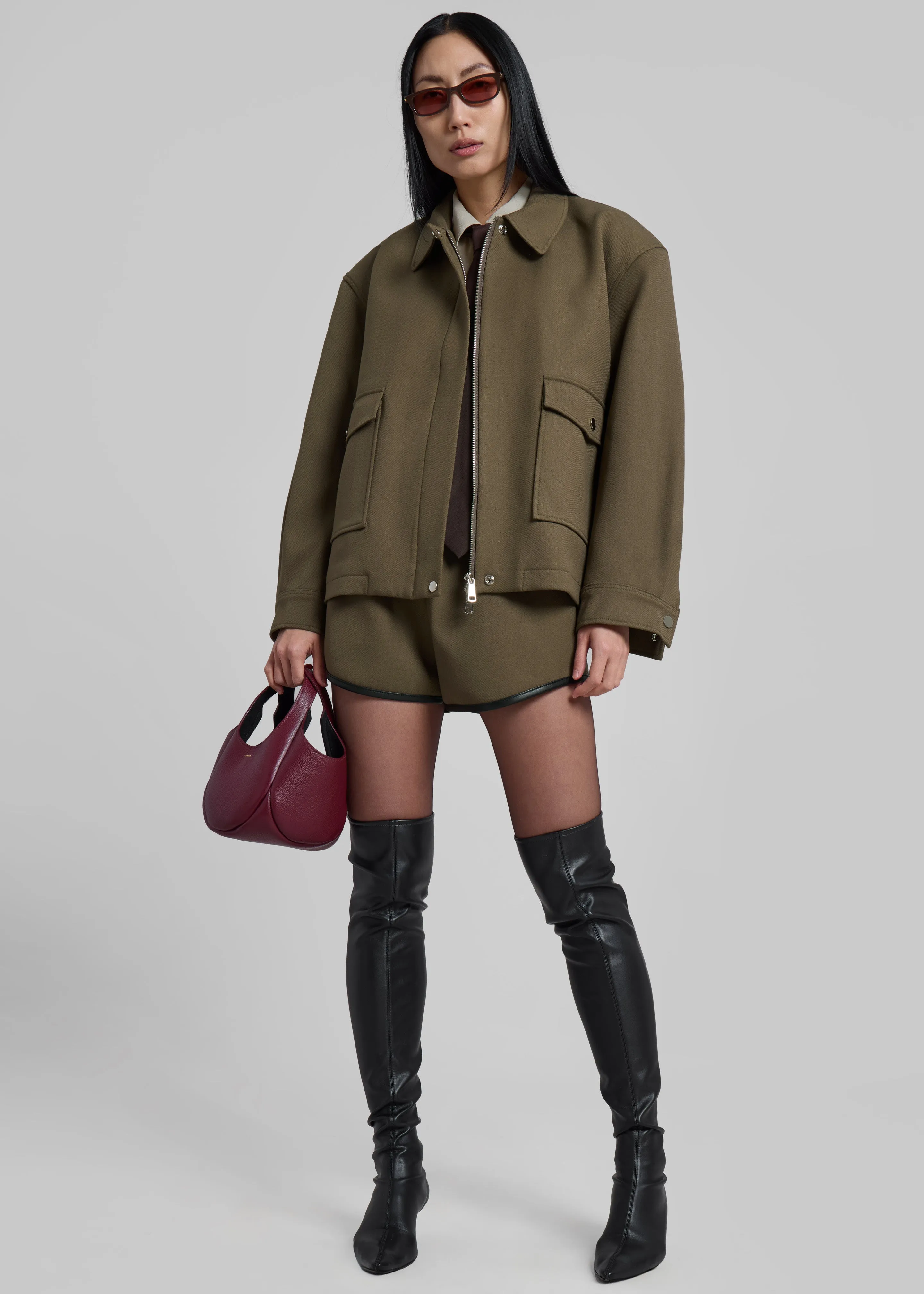 Neri Cropped Jacket - Khaki sold by Frankie Shop product image thumbnail 5