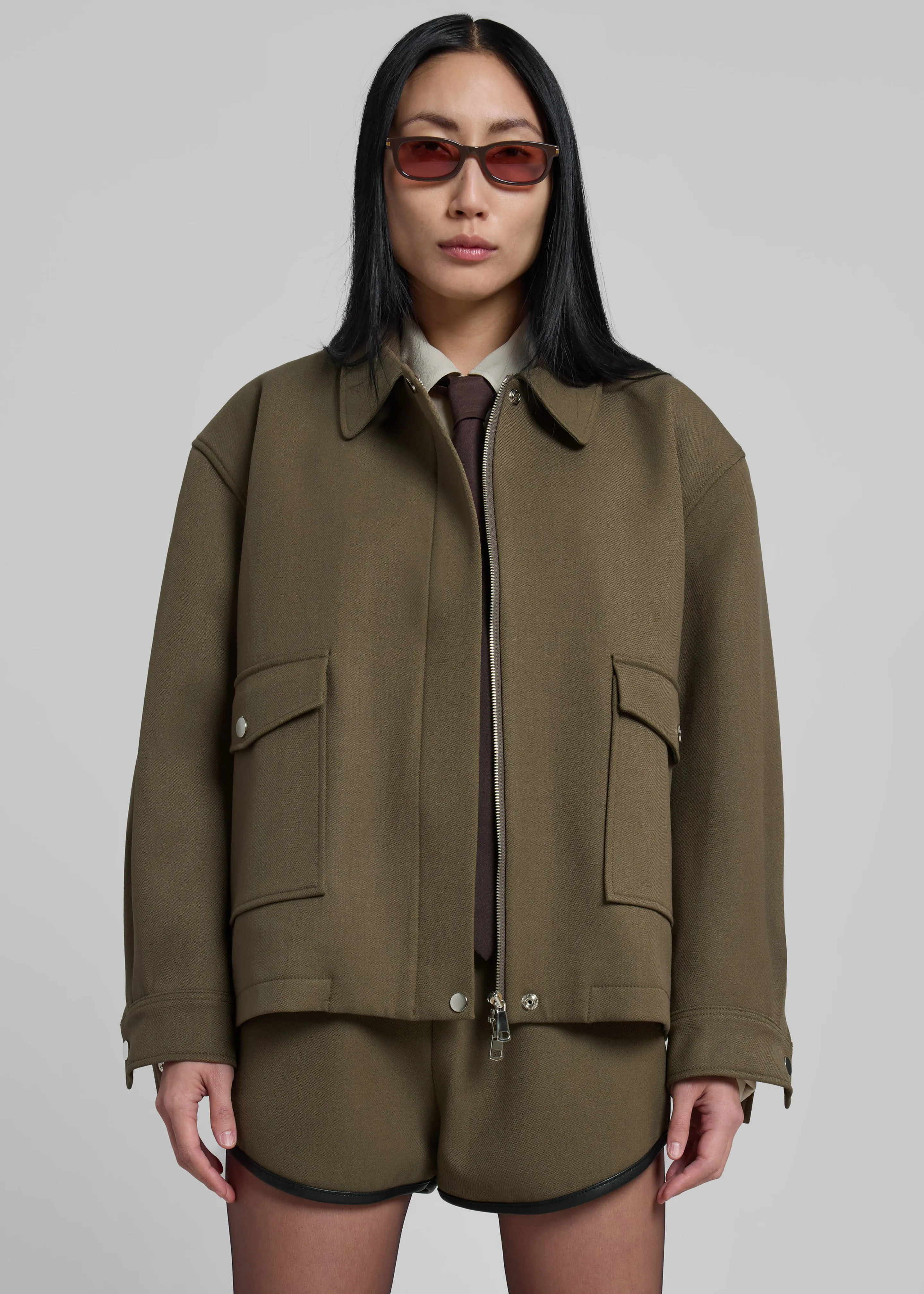 Neri Cropped Jacket - Khaki sold by Frankie Shop product image thumbnail 4