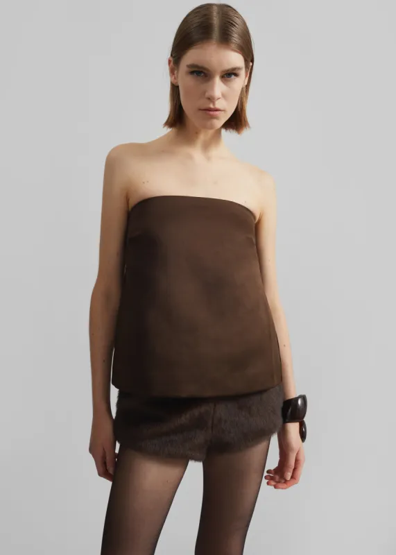 By Malene Birger Hermie Top - Dark Mahogany made by By Malene Birger