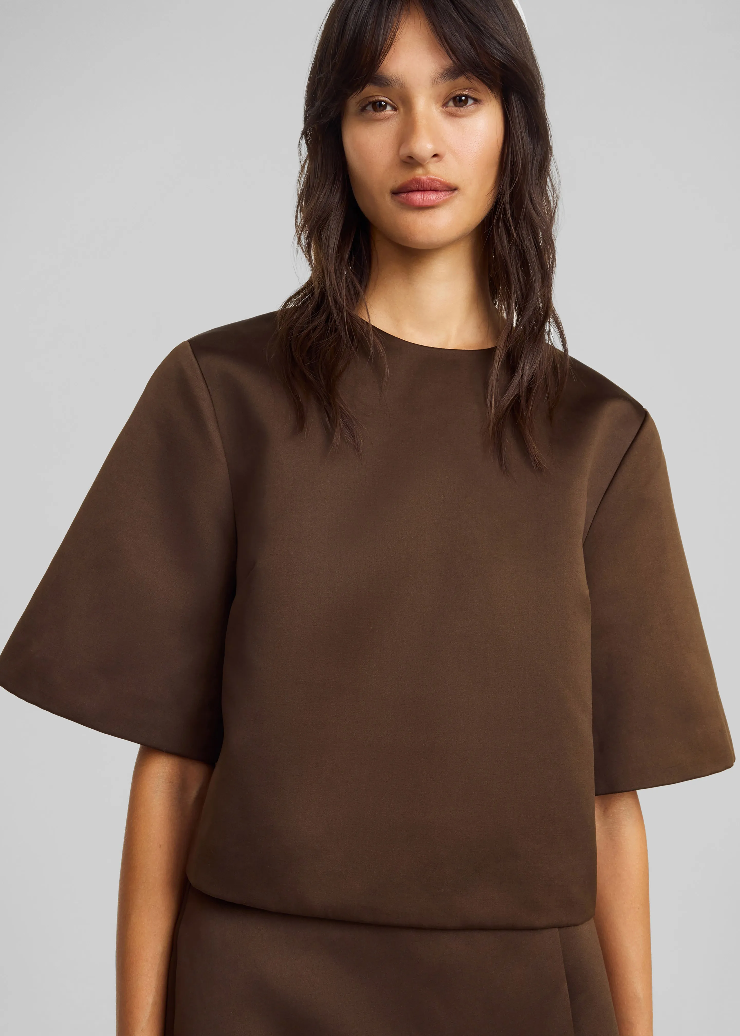 By Malene Birger Hania Top - Dark Mahogany sold by Frankie Shop product image thumbnail 2