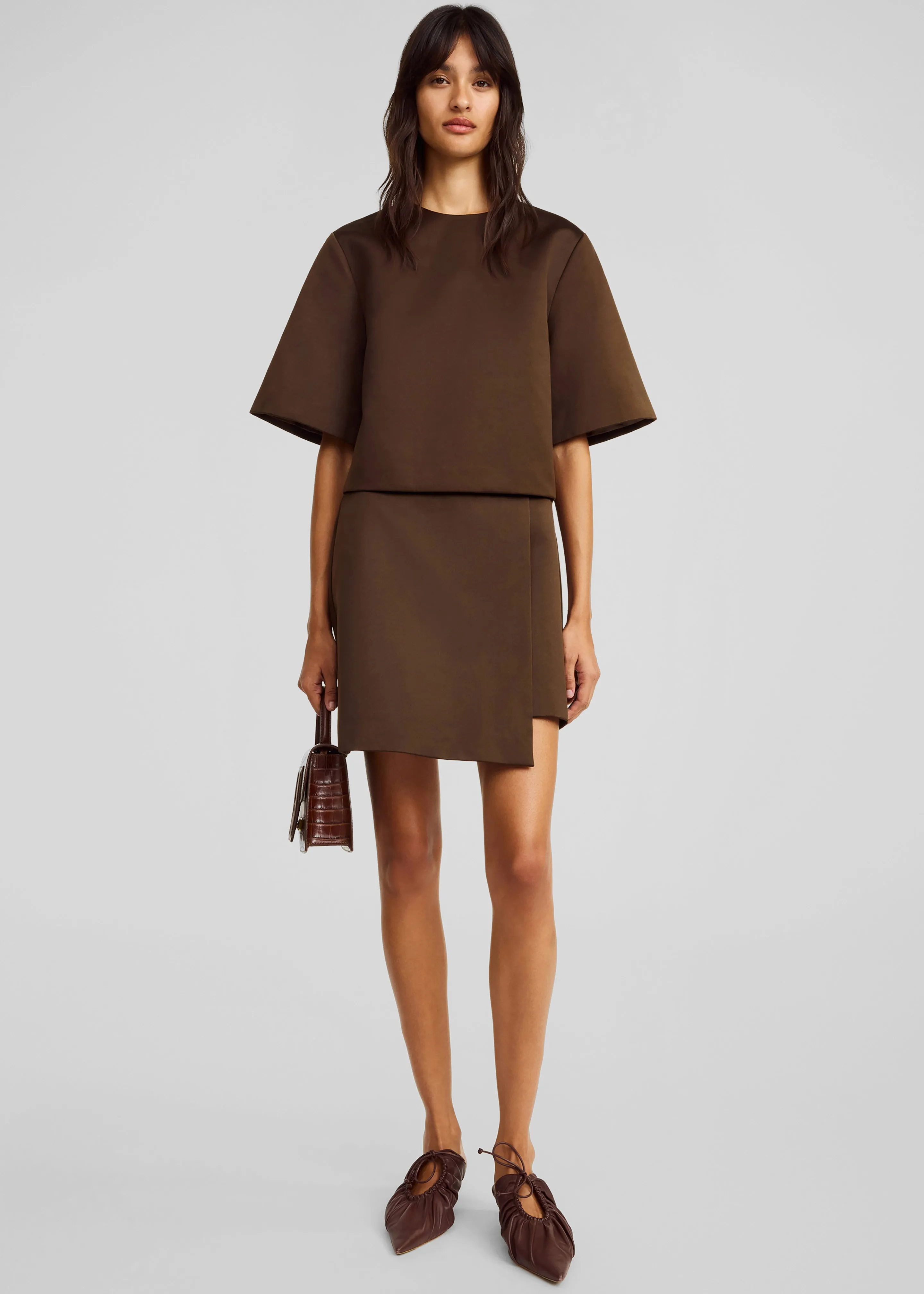 By Malene Birger Hania Top - Dark Mahogany sold by Frankie Shop