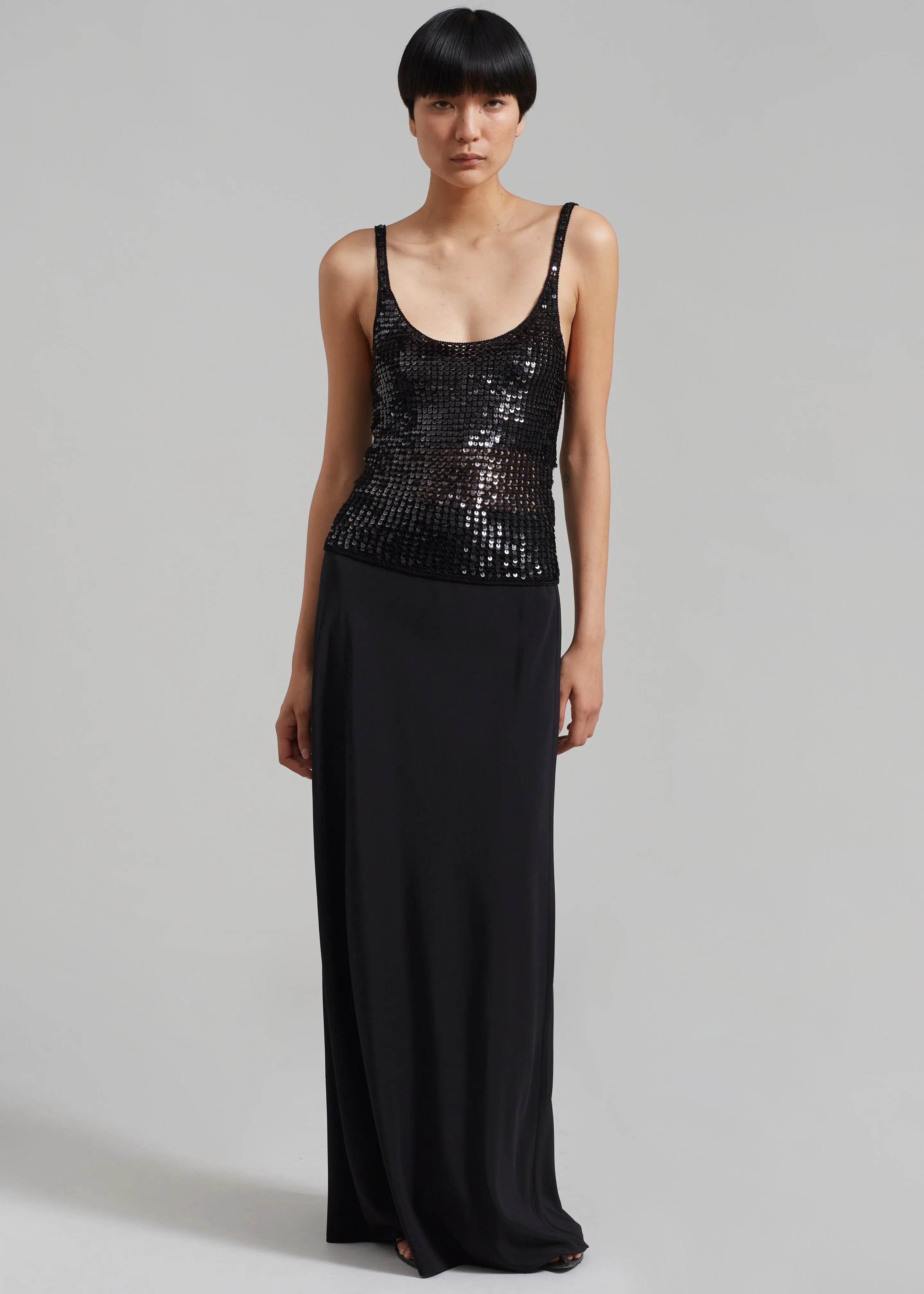 Matteau Crochet Sequins Tank - Black sold by Frankie Shop product image thumbnail 4
