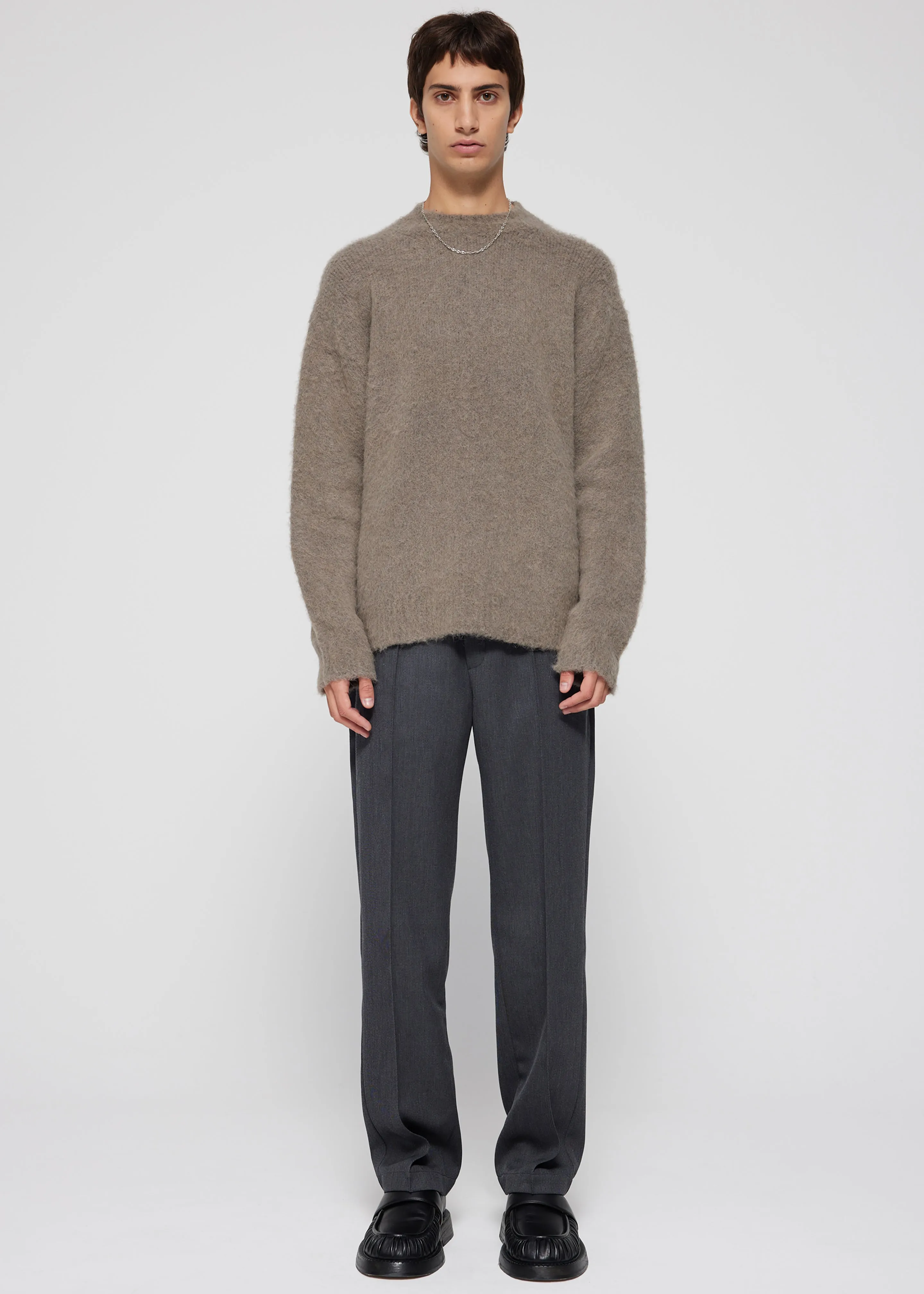 Róhe Tailored Wool Trousers - Grey Melange sold by Frankie Shop product image thumbnail 5