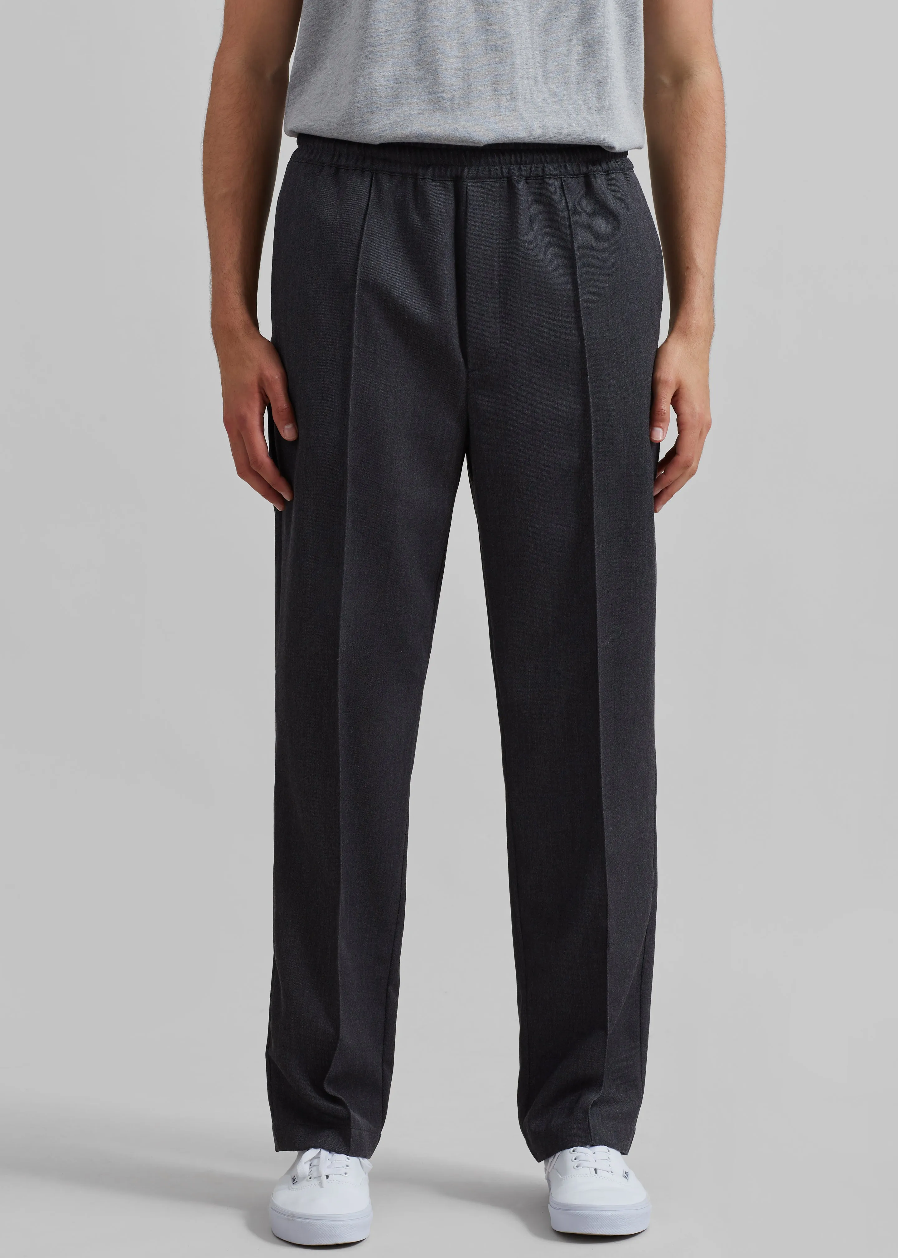 Róhe Tailored Wool Trousers - Grey Melange sold by Frankie Shop