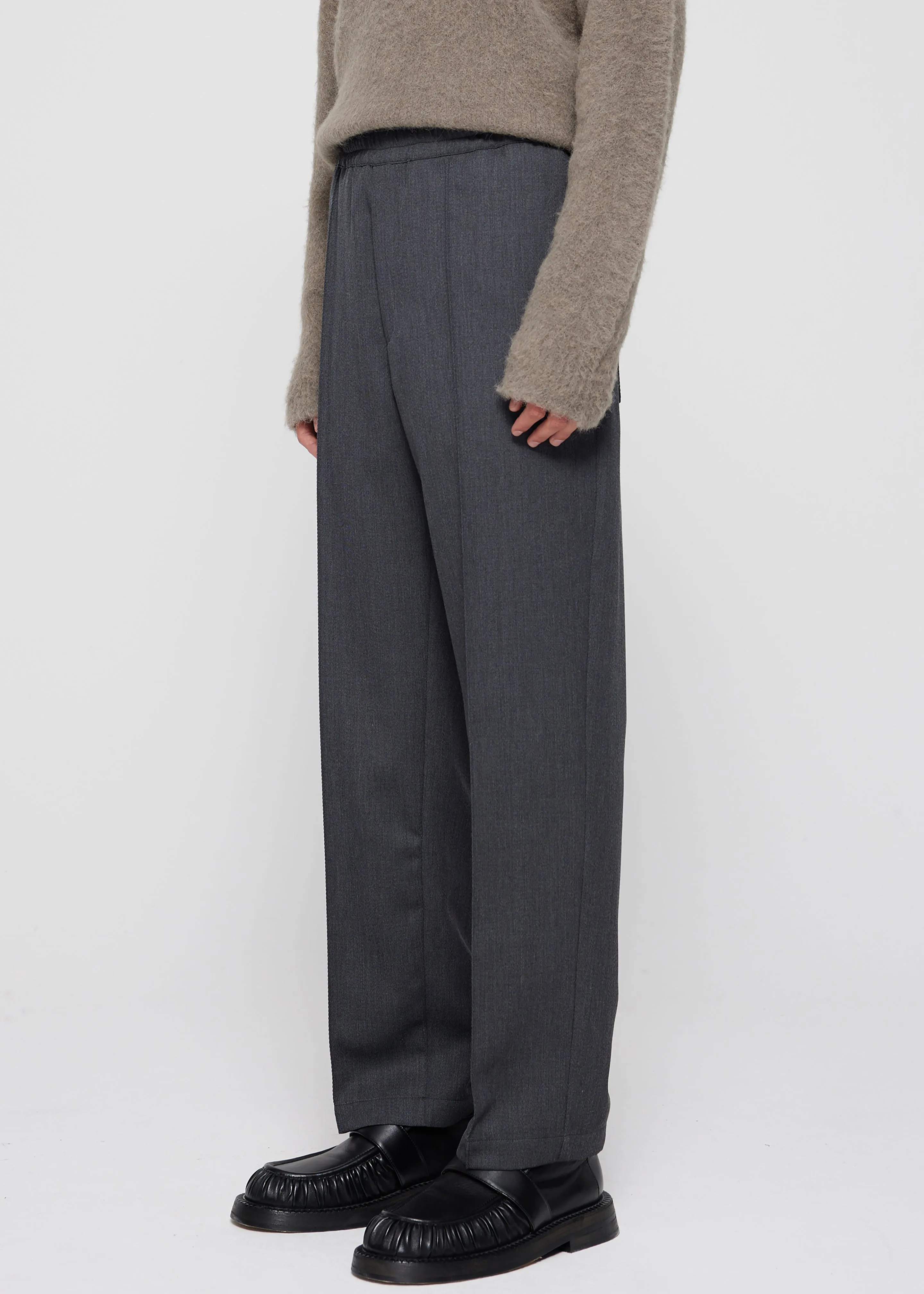 Róhe Tailored Wool Trousers - Grey Melange sold by Frankie Shop product image thumbnail 4