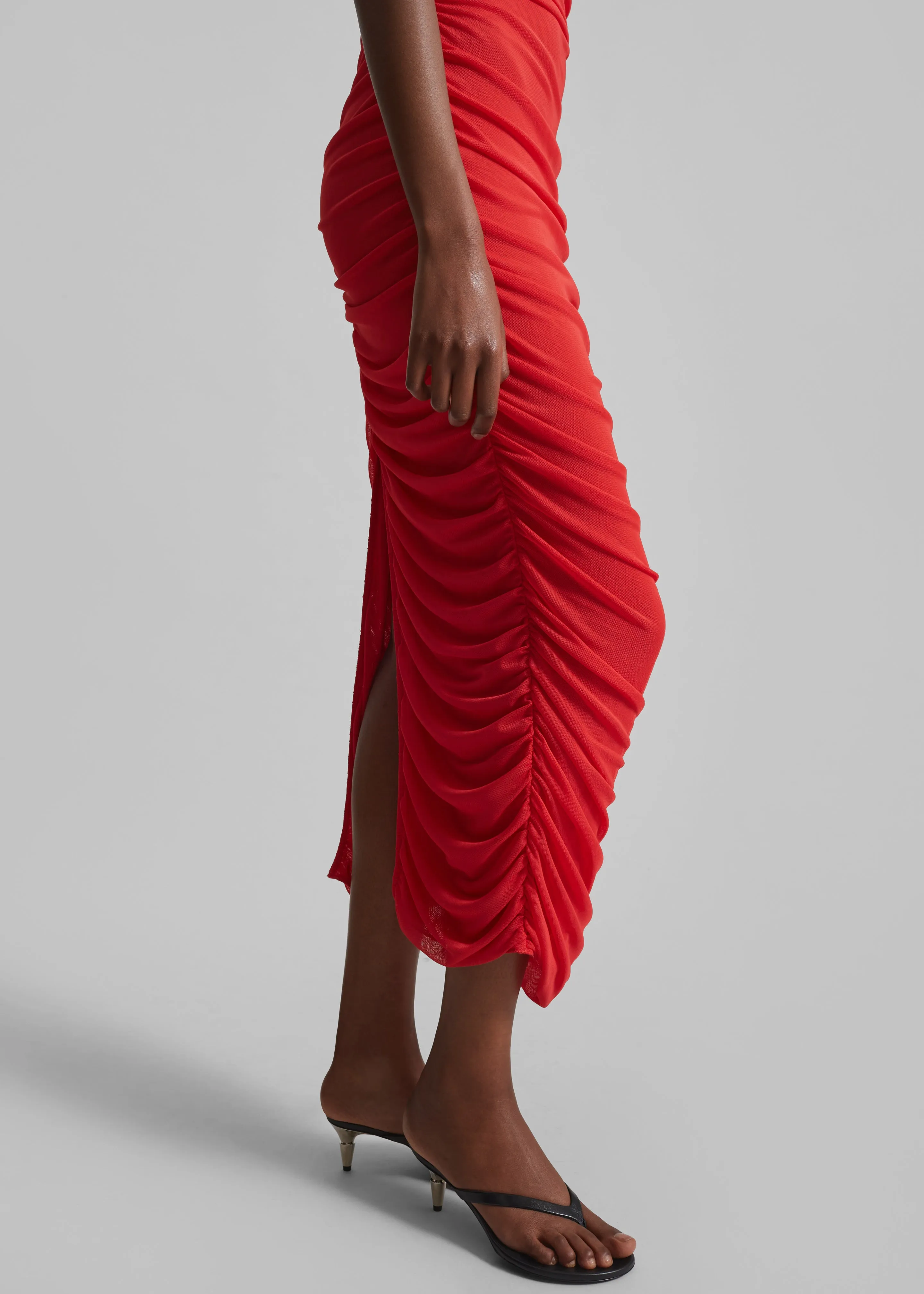 Rotate Mesh Midi Dress - High Risk Red sold by Frankie Shop product image thumbnail 2