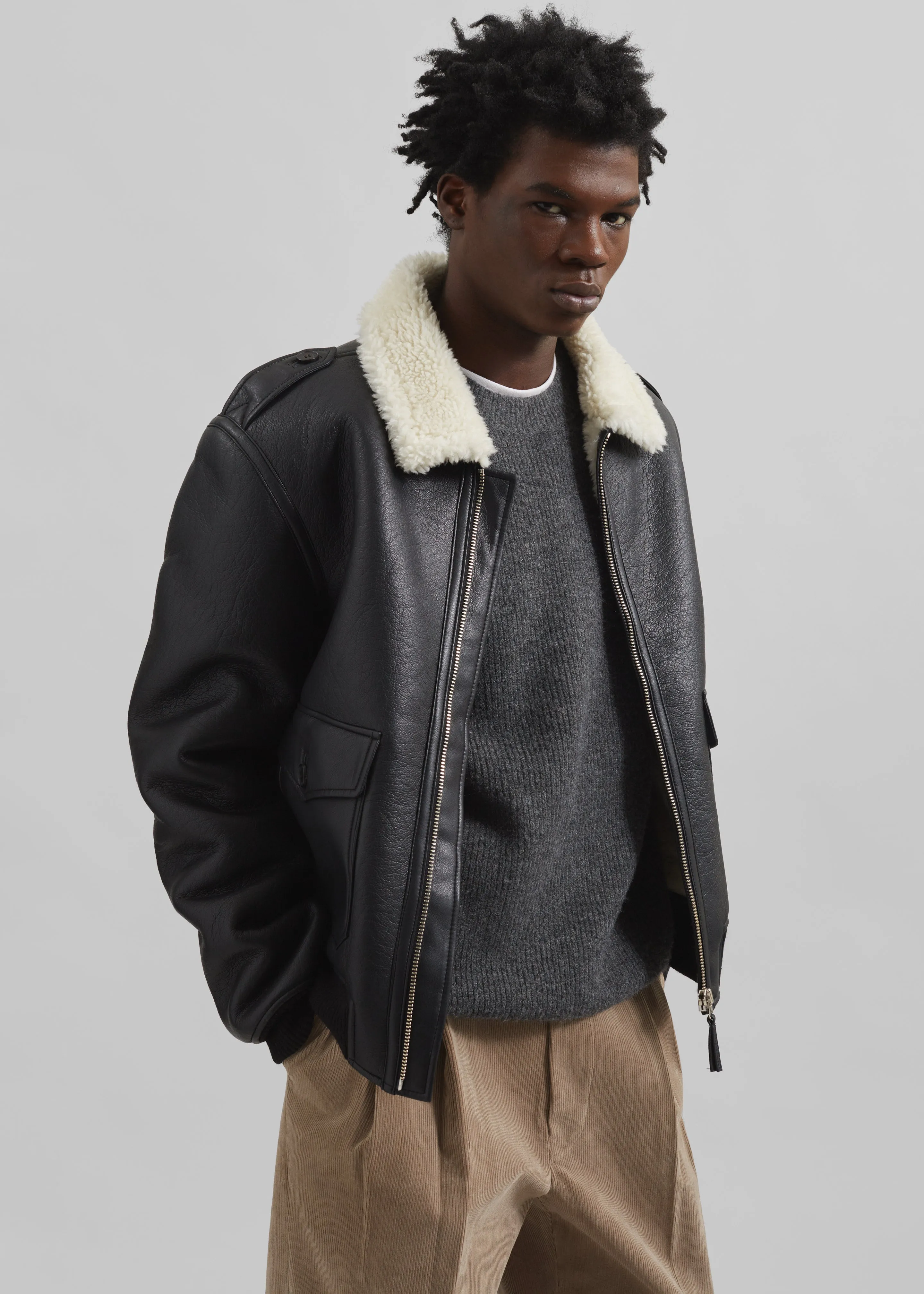 Richter Shearling Jacket - Black sold by Frankie Shop product image thumbnail 2