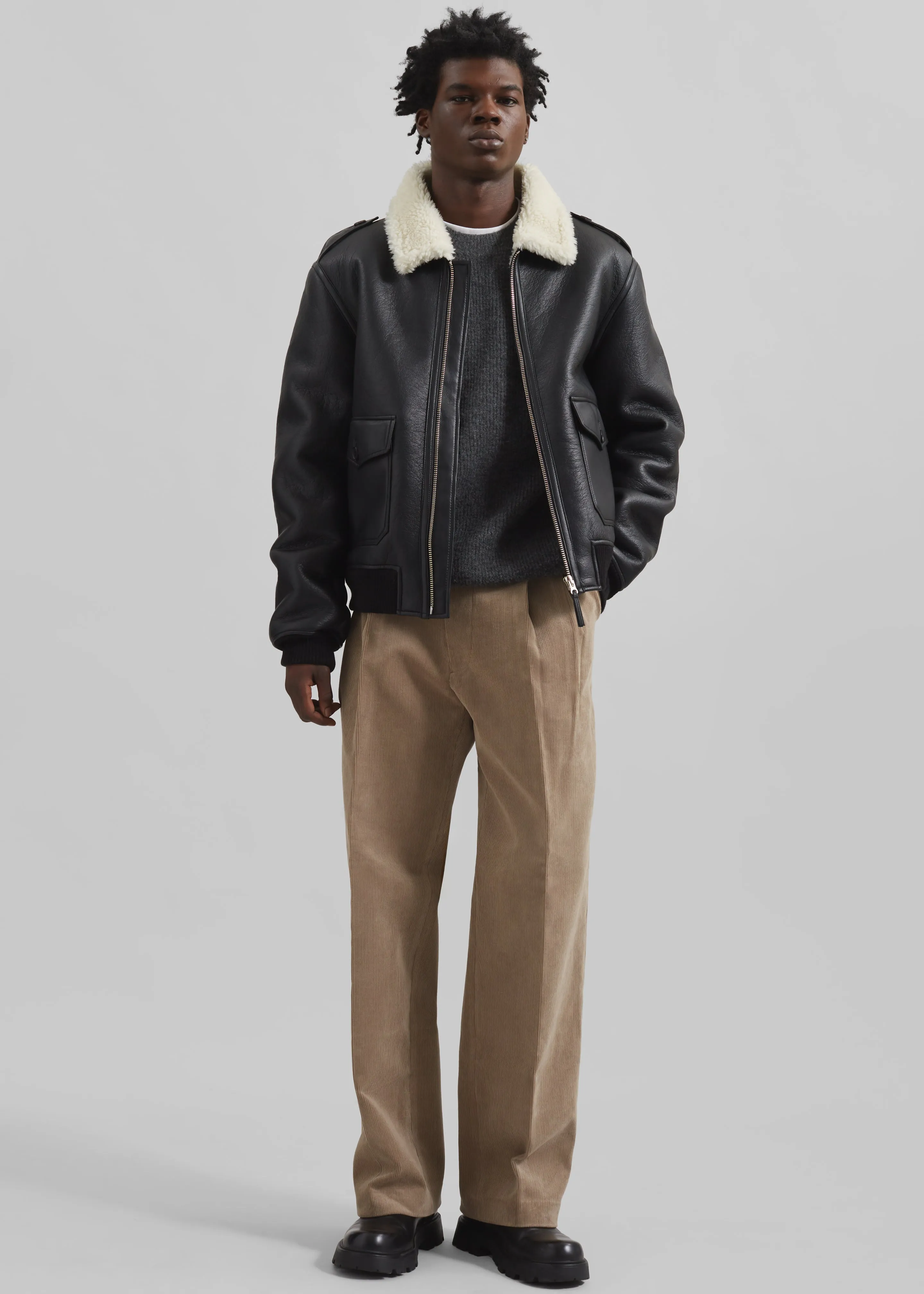 Richter Shearling Jacket - Black sold by Frankie Shop product image thumbnail 4