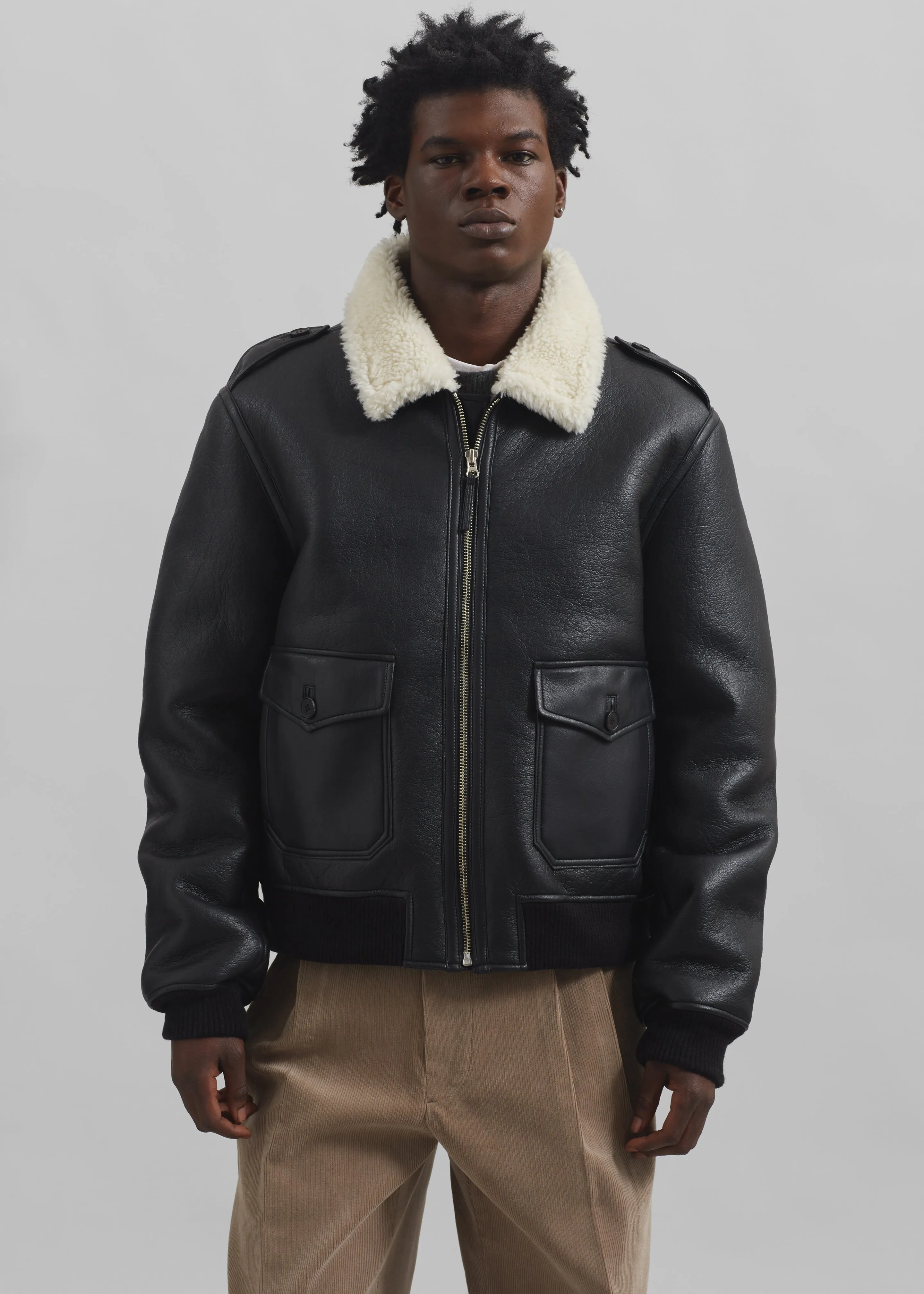 Richter Shearling Jacket - Black sold by Frankie Shop product image thumbnail 5