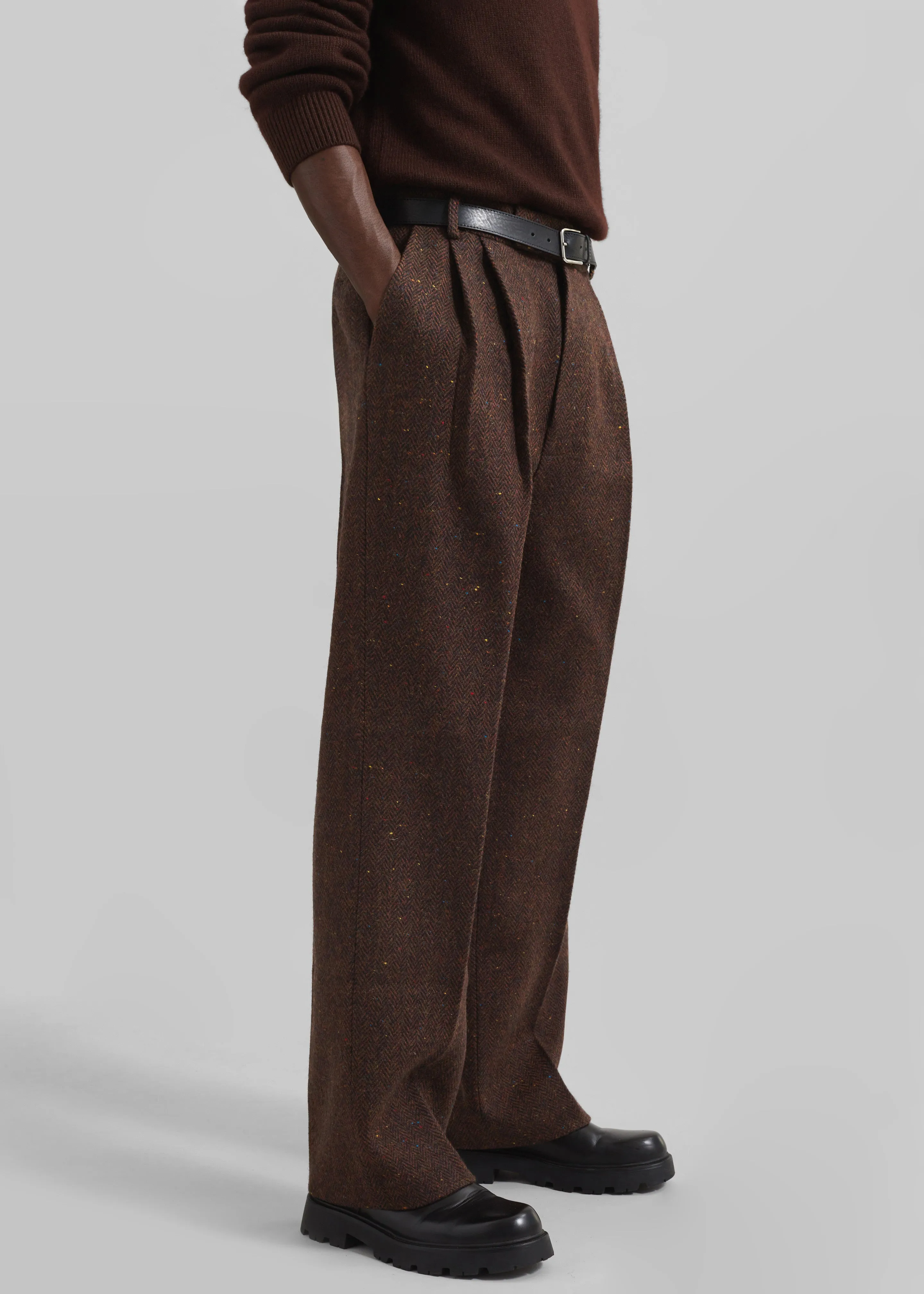 Beo Wool Suit Pants - Brown sold by Frankie Shop product image thumbnail 5