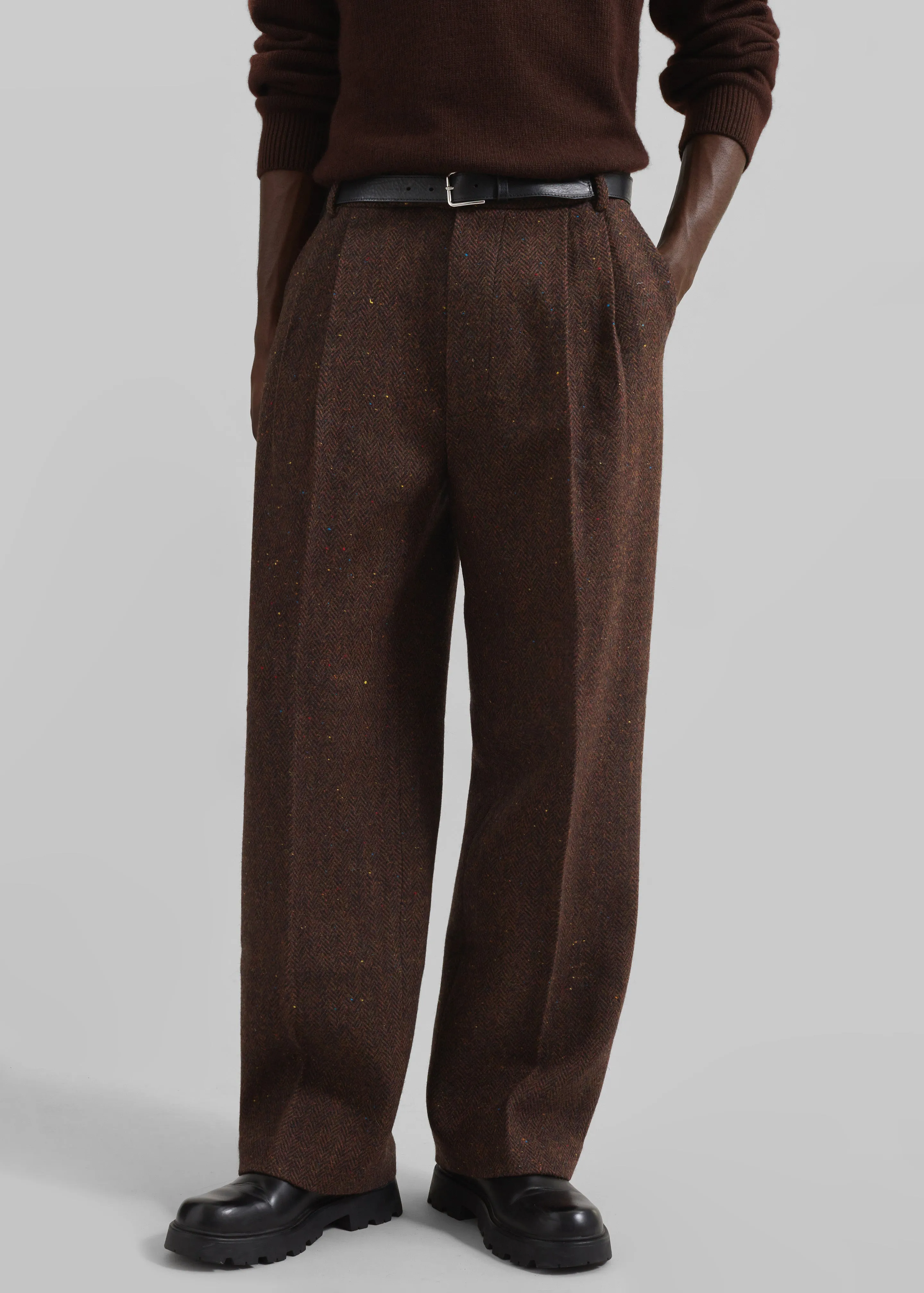 Beo Wool Suit Pants - Brown sold by Frankie Shop