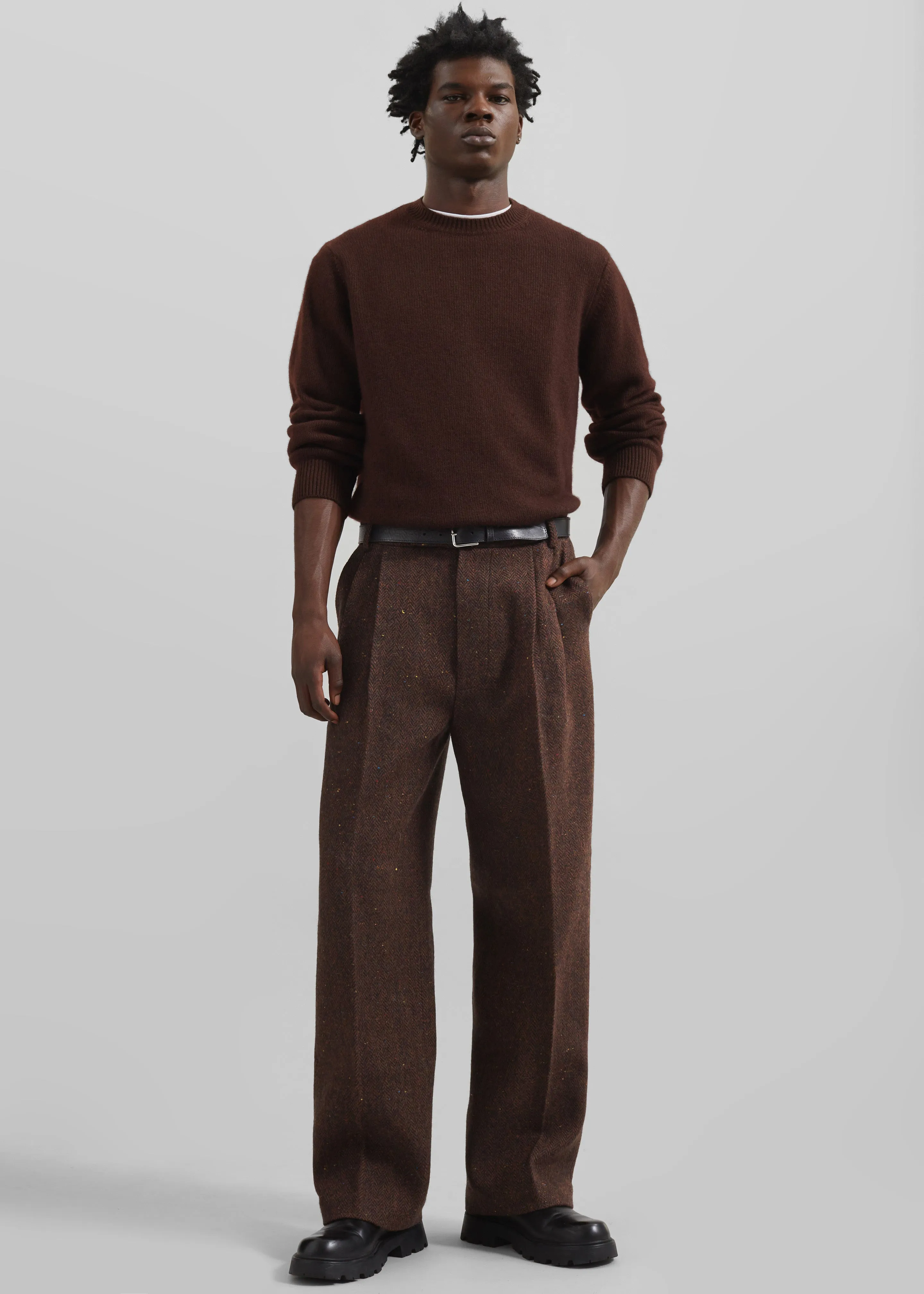 Beo Wool Suit Pants - Brown sold by Frankie Shop product image thumbnail 4