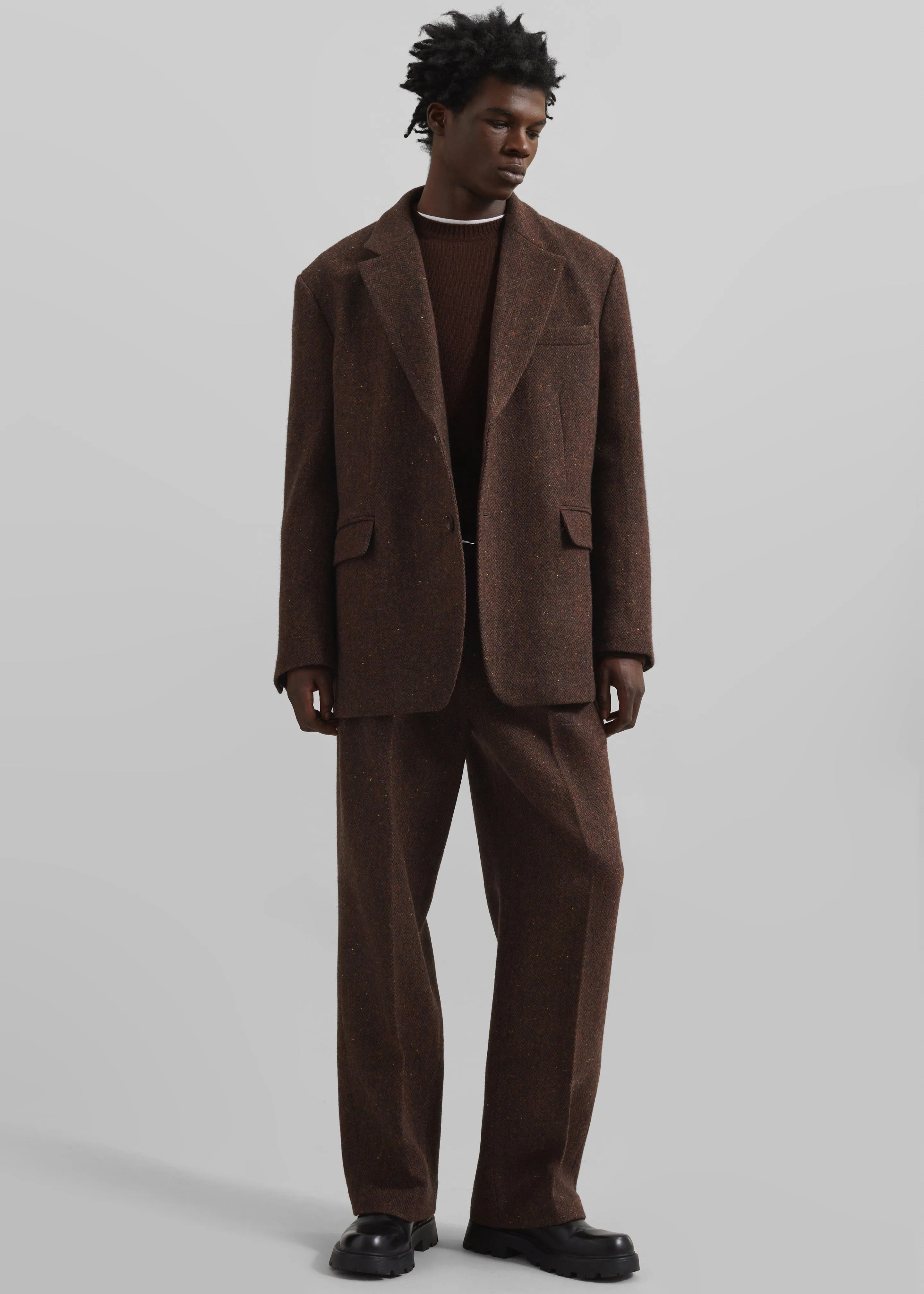 Beo Wool Suit Pants - Brown sold by Frankie Shop product image thumbnail 2