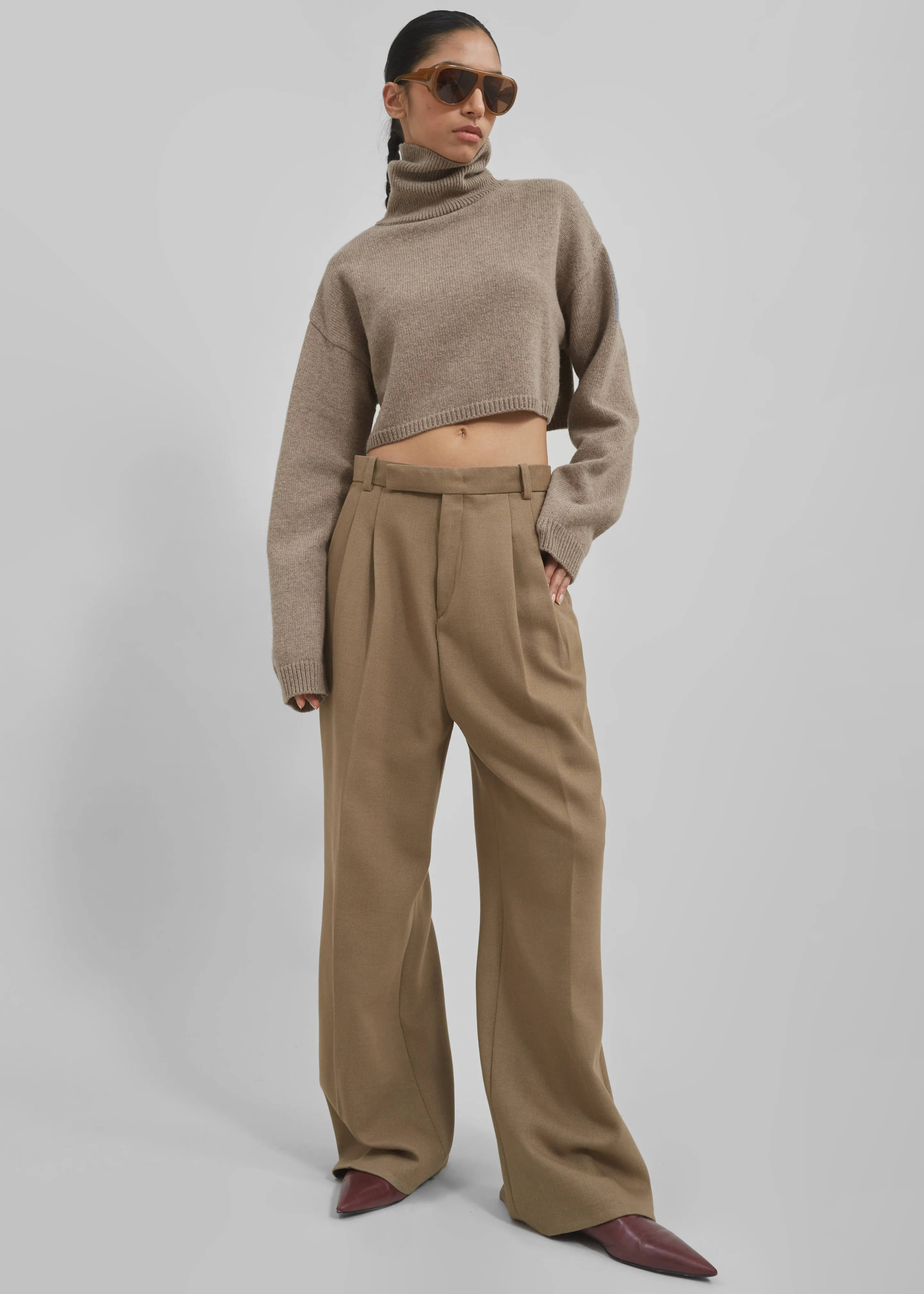 Skylar Trousers - Beige sold by Frankie Shop