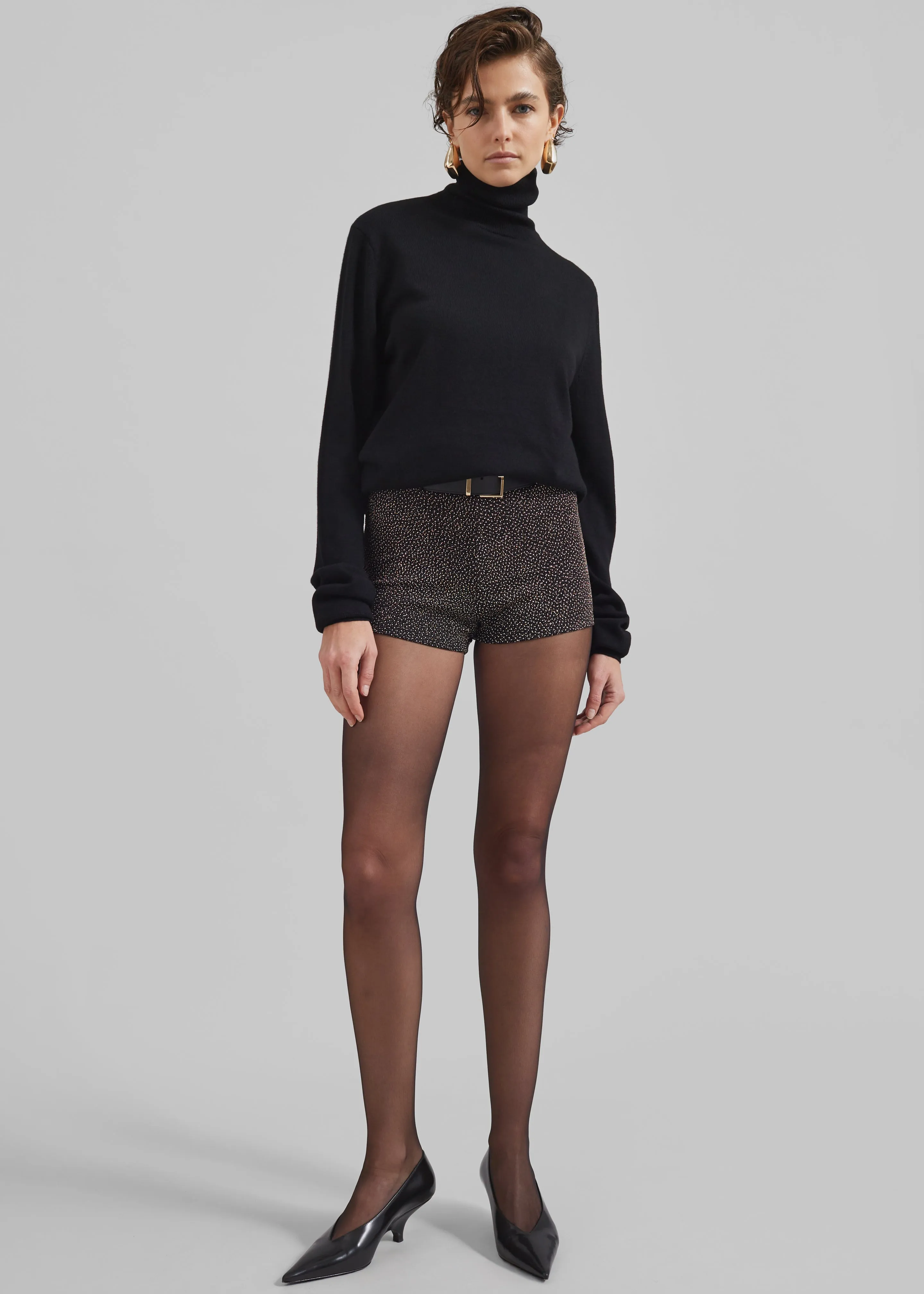 Beaufille Nikos Shorts - Black/Gold sold by Frankie Shop product image thumbnail 4