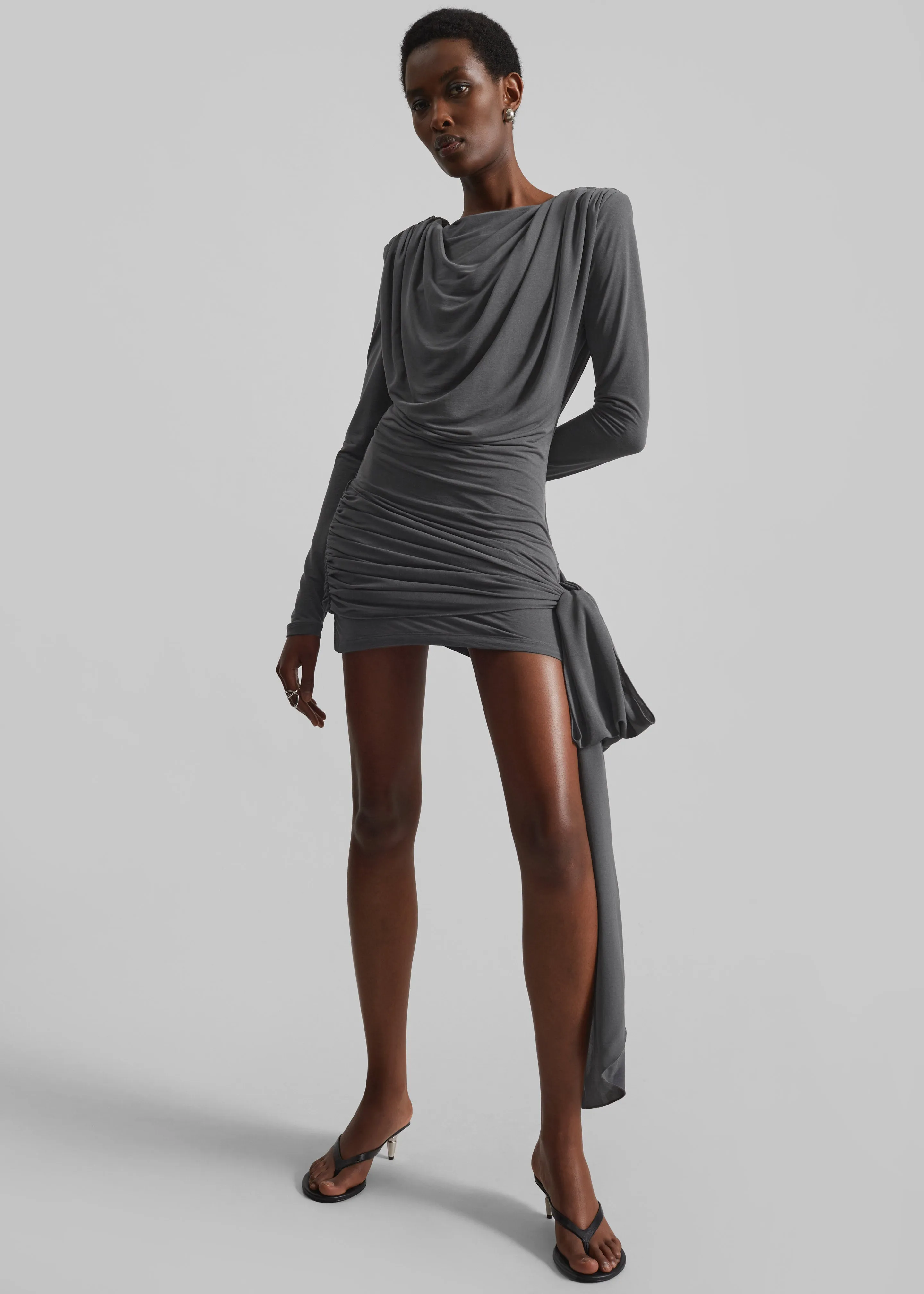 Rotate Mini Waterfall Dress - Gray sold by Frankie Shop product image thumbnail 2