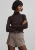 Mevra Houndstooth Hot Pants - Light Brown sold by Frankie Shop
