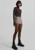 Mevra Houndstooth Hot Pants - Light Brown sold by Frankie Shop