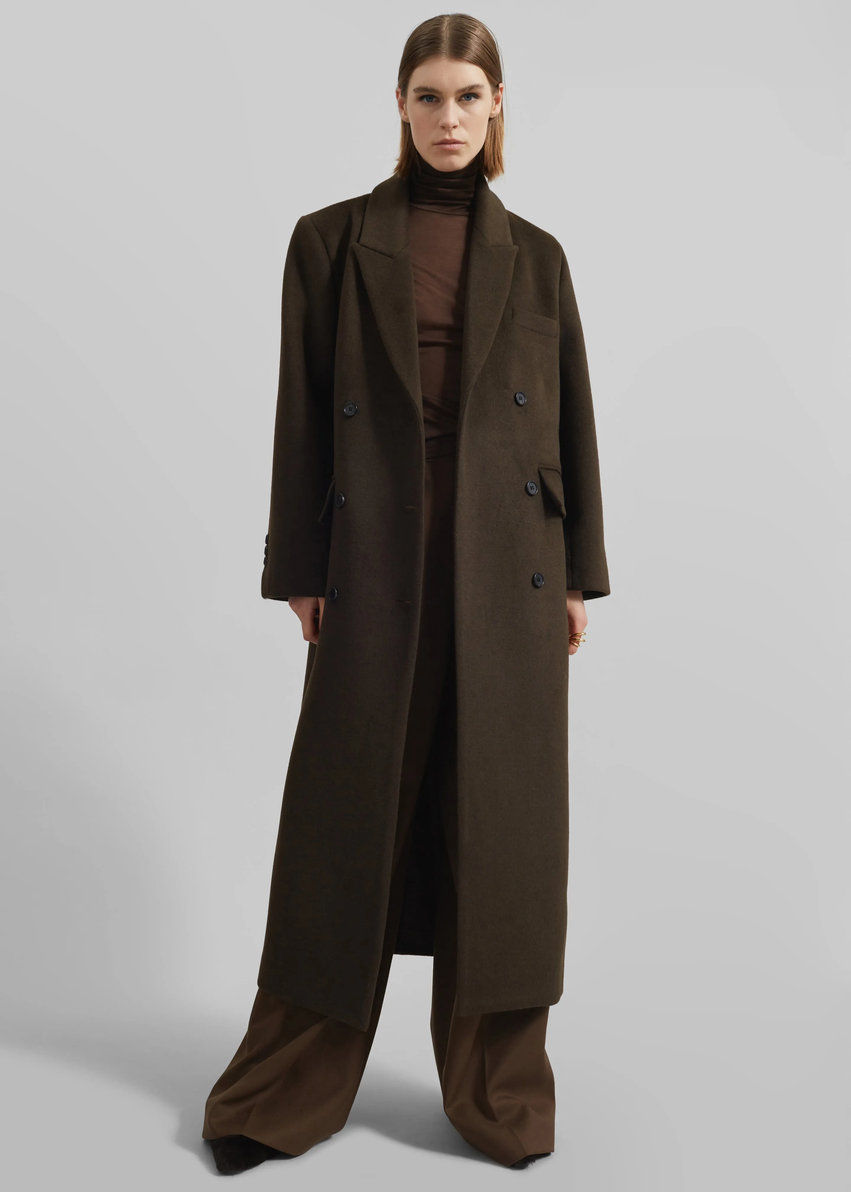 Eslov Coat - Khaki Brown sold by Frankie Shop product image thumbnail 5