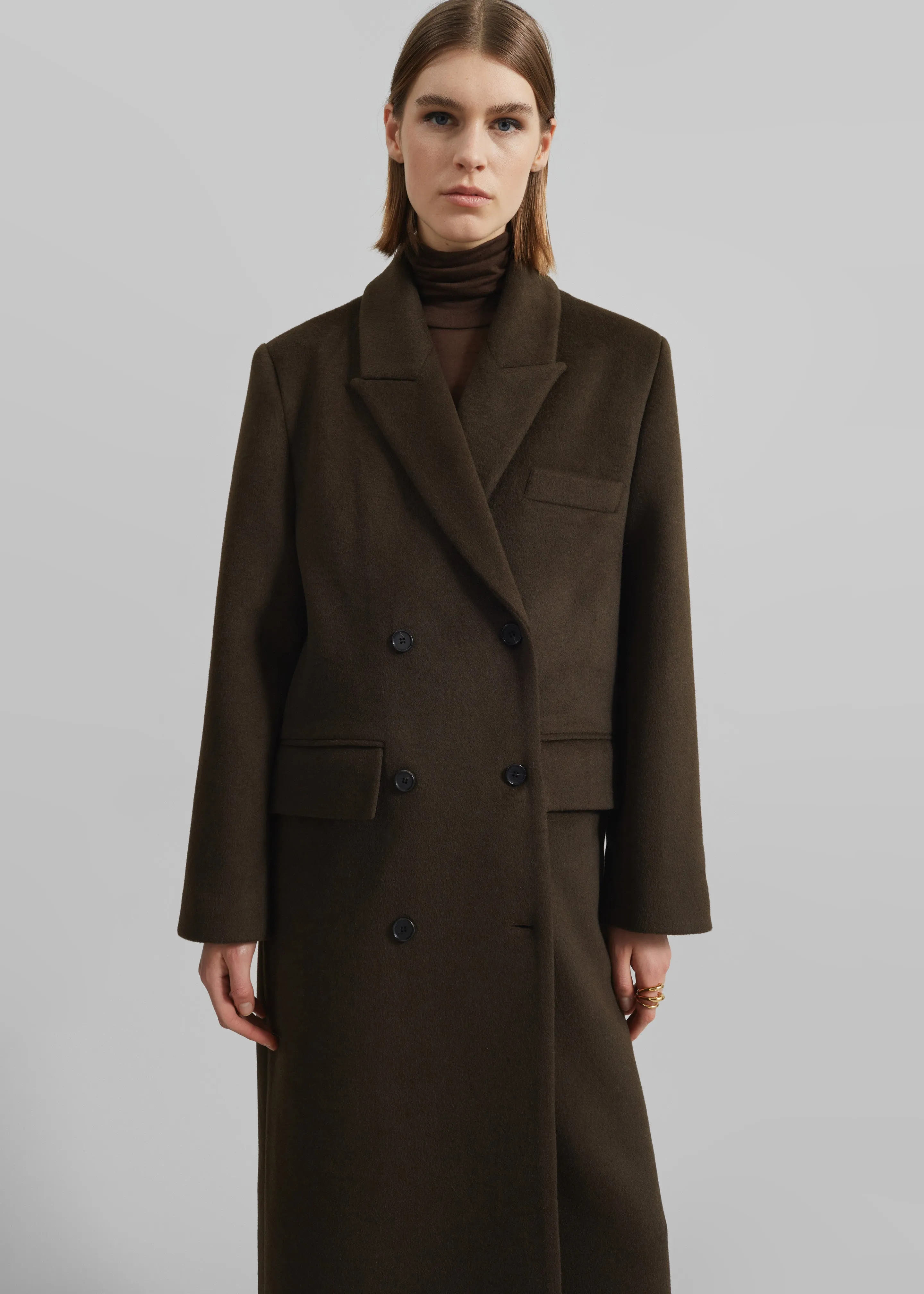 Eslov Coat - Khaki Brown sold by Frankie Shop product image thumbnail 2