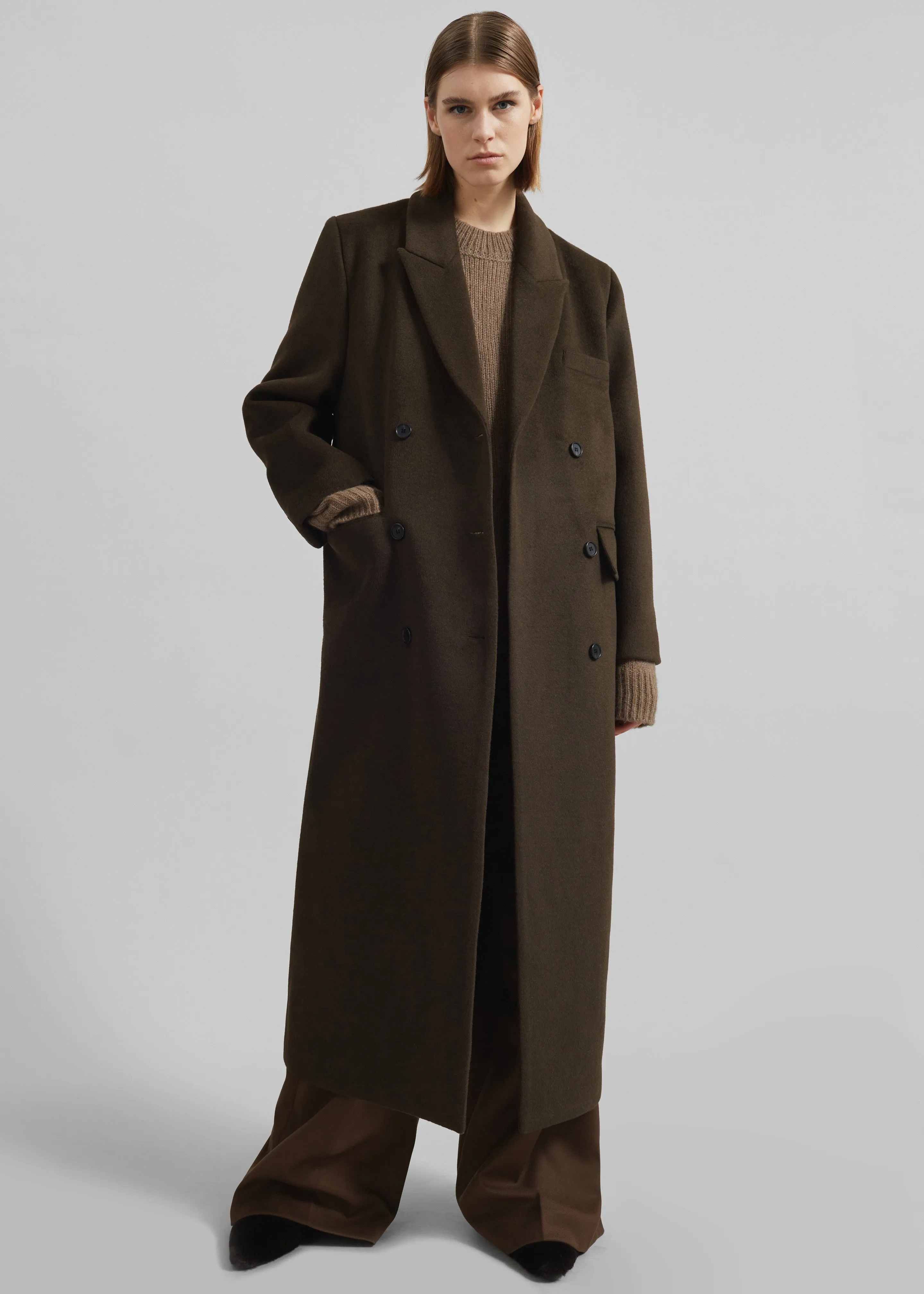 Eslov Coat - Khaki Brown sold by Frankie Shop product image thumbnail 3