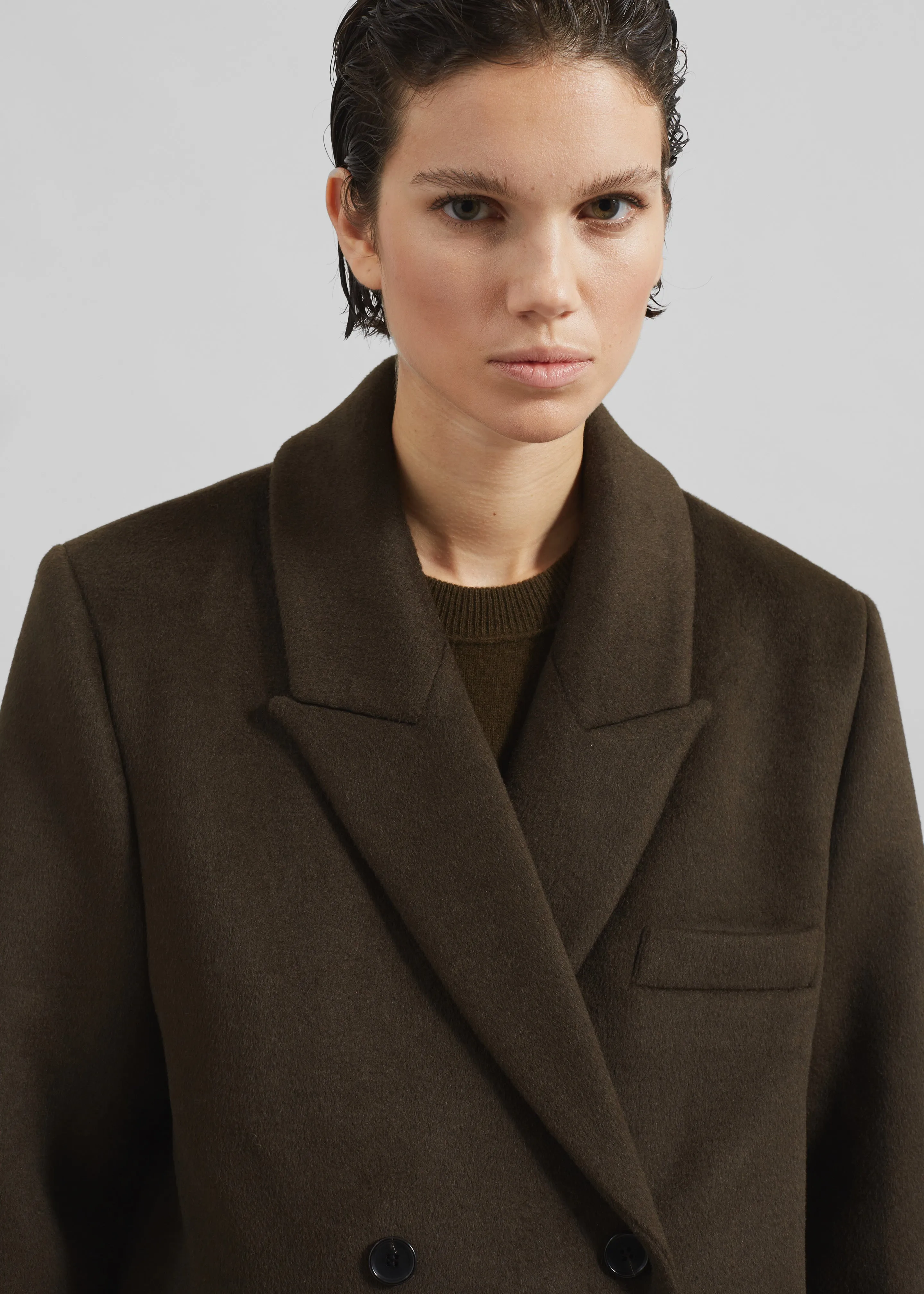 Eslov Coat - Khaki Brown sold by Frankie Shop product image thumbnail 4