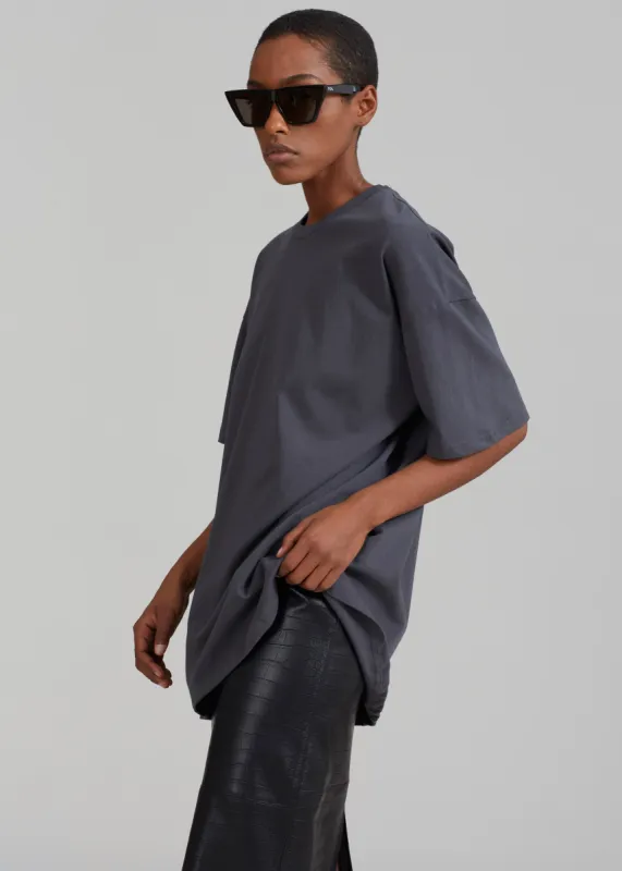 Faro Boxy Tee - Charcoal sold by Frankie Shop
