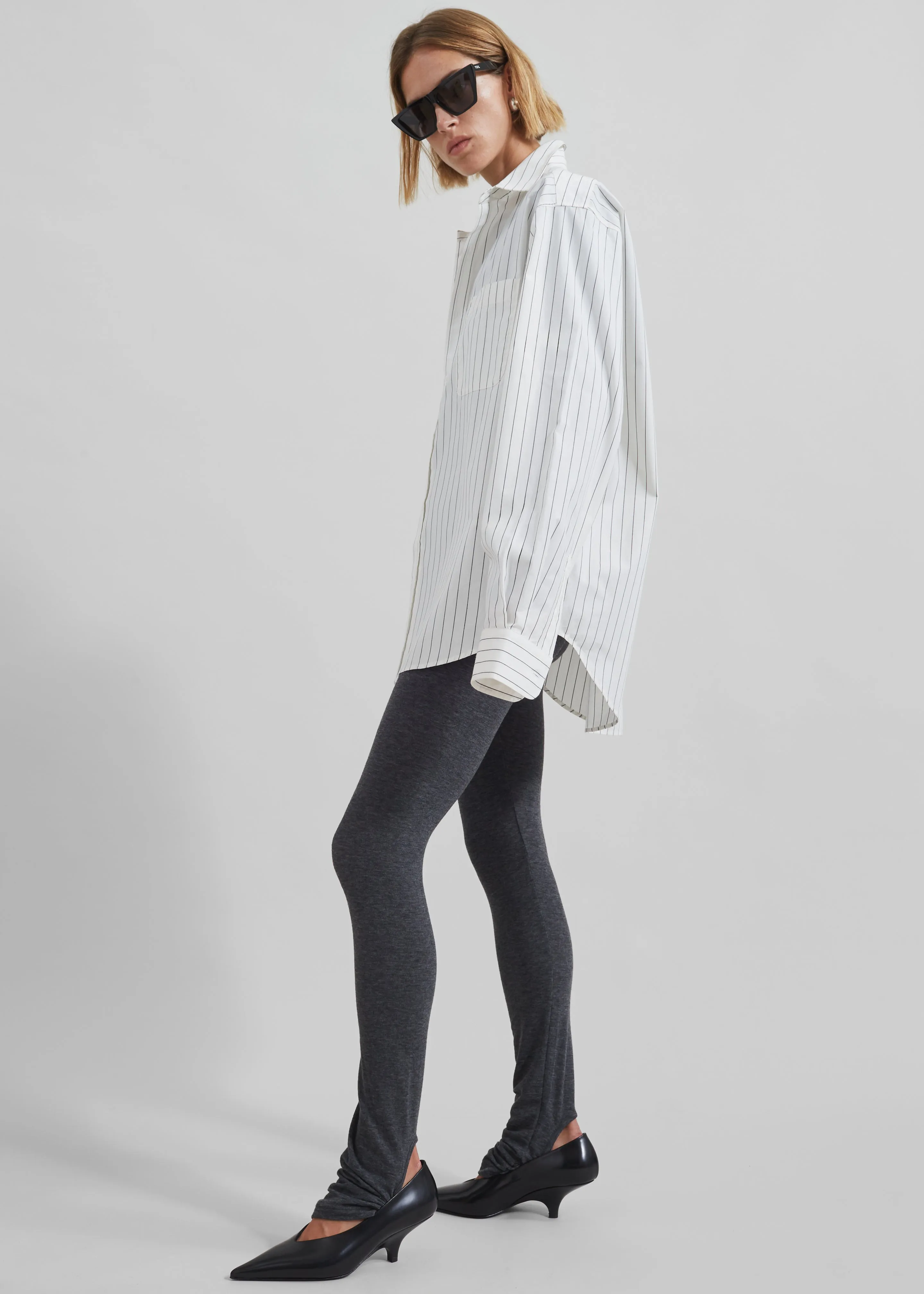 Toria Cotton Shirt - White/Black Stripe sold by Frankie Shop product image thumbnail 2