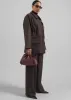 Morgan Crackled Faux Leather Small Pouch - Burgundy sold by Frankie Shop