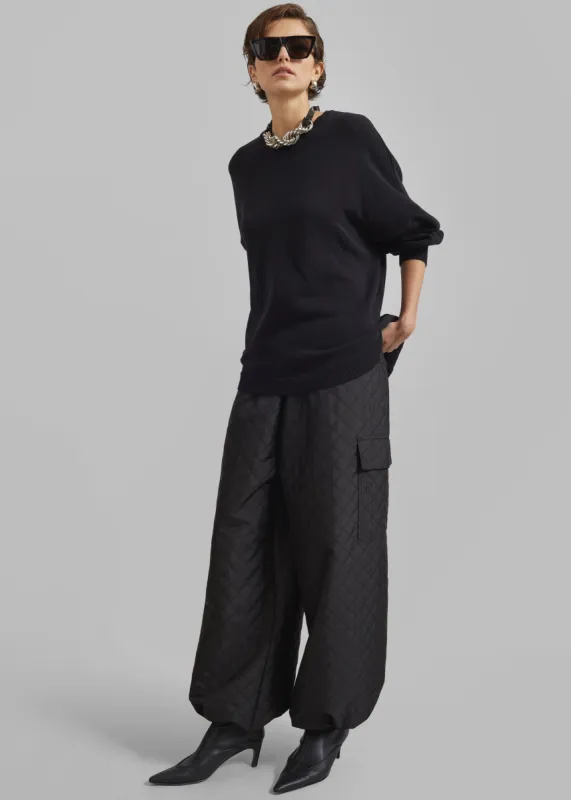 Lieto Quilted Pants - Black made by Frankie Shop